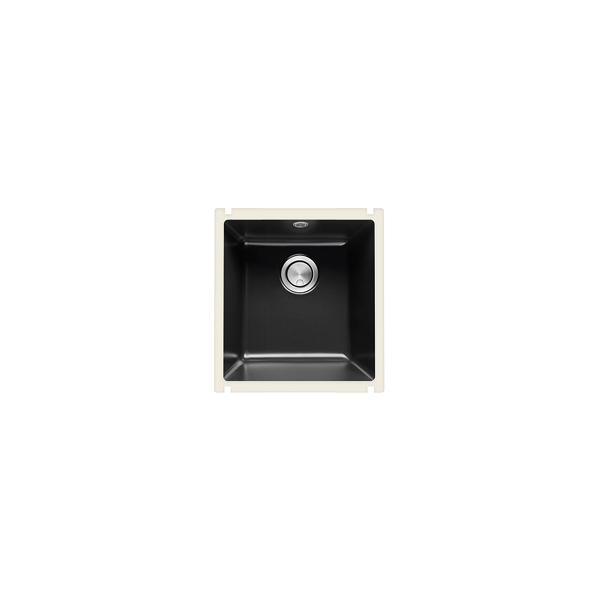 Accessoire Cuve pour plan de travail - Céramique 38 U Noir satiné