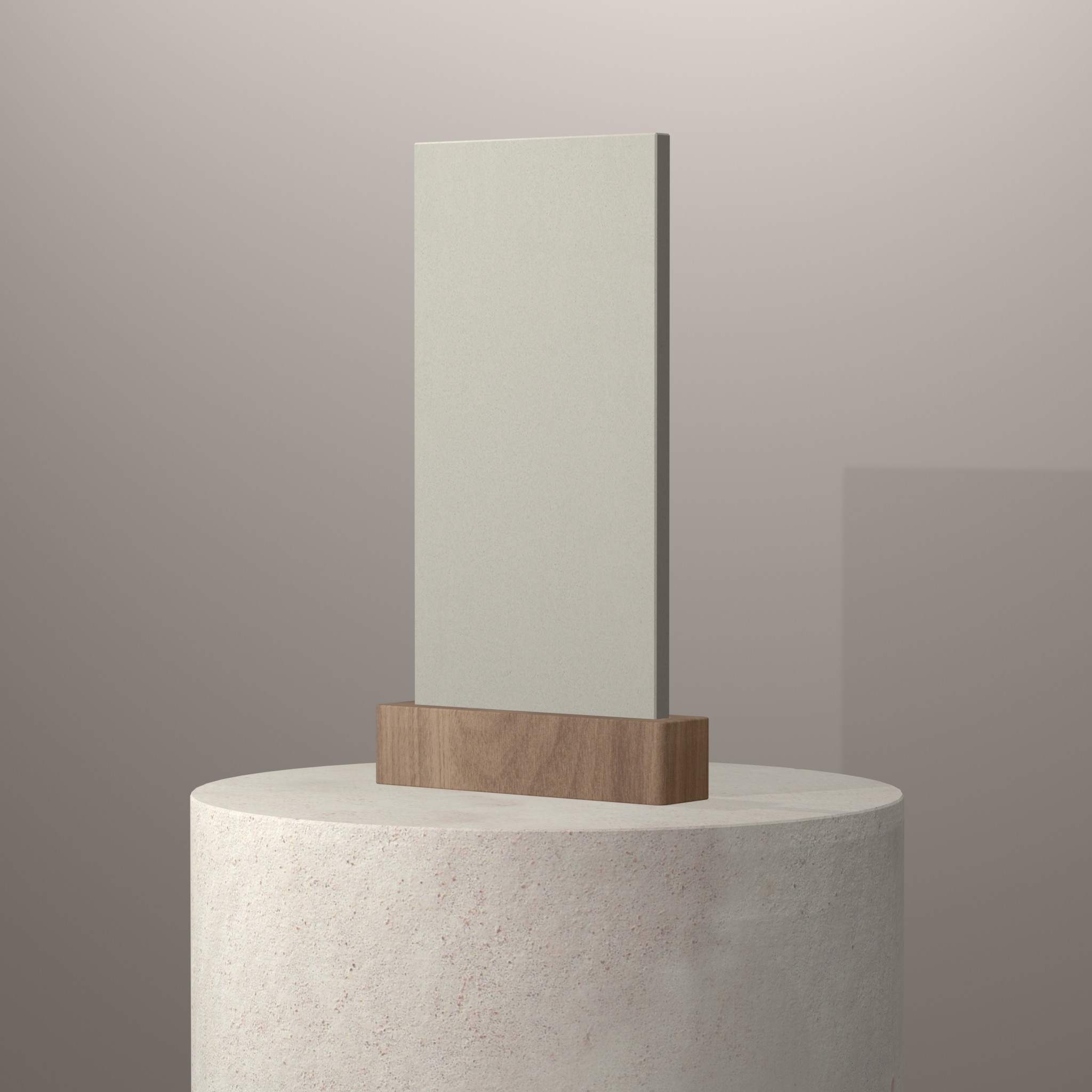 Rendu 3D du coloris Aeris sur piédestal