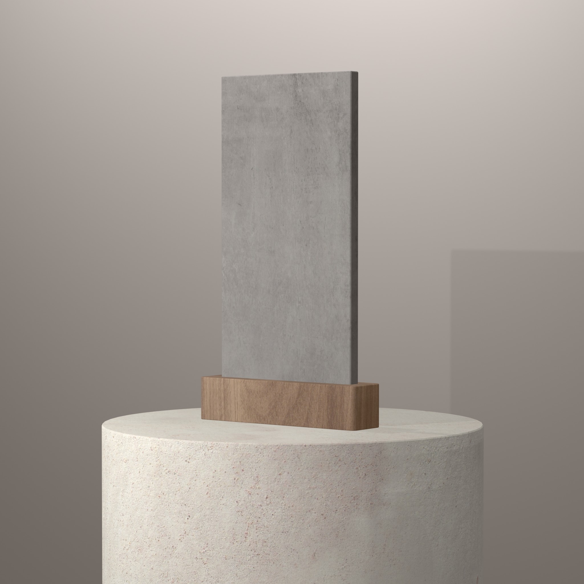 Rendu 3D du coloris Kreta sur piédestal