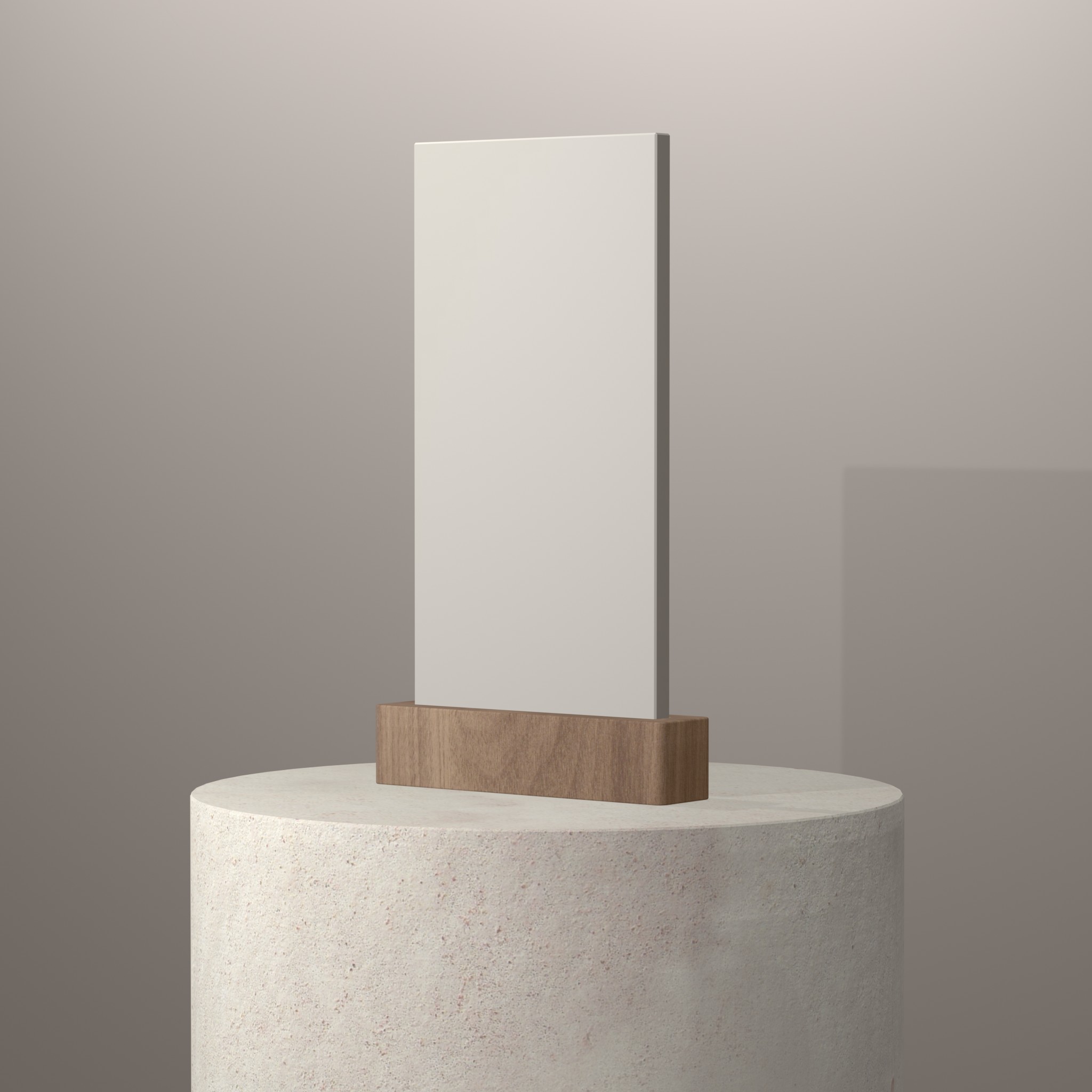 Rendu 3D du coloris Mooné sur piédestal