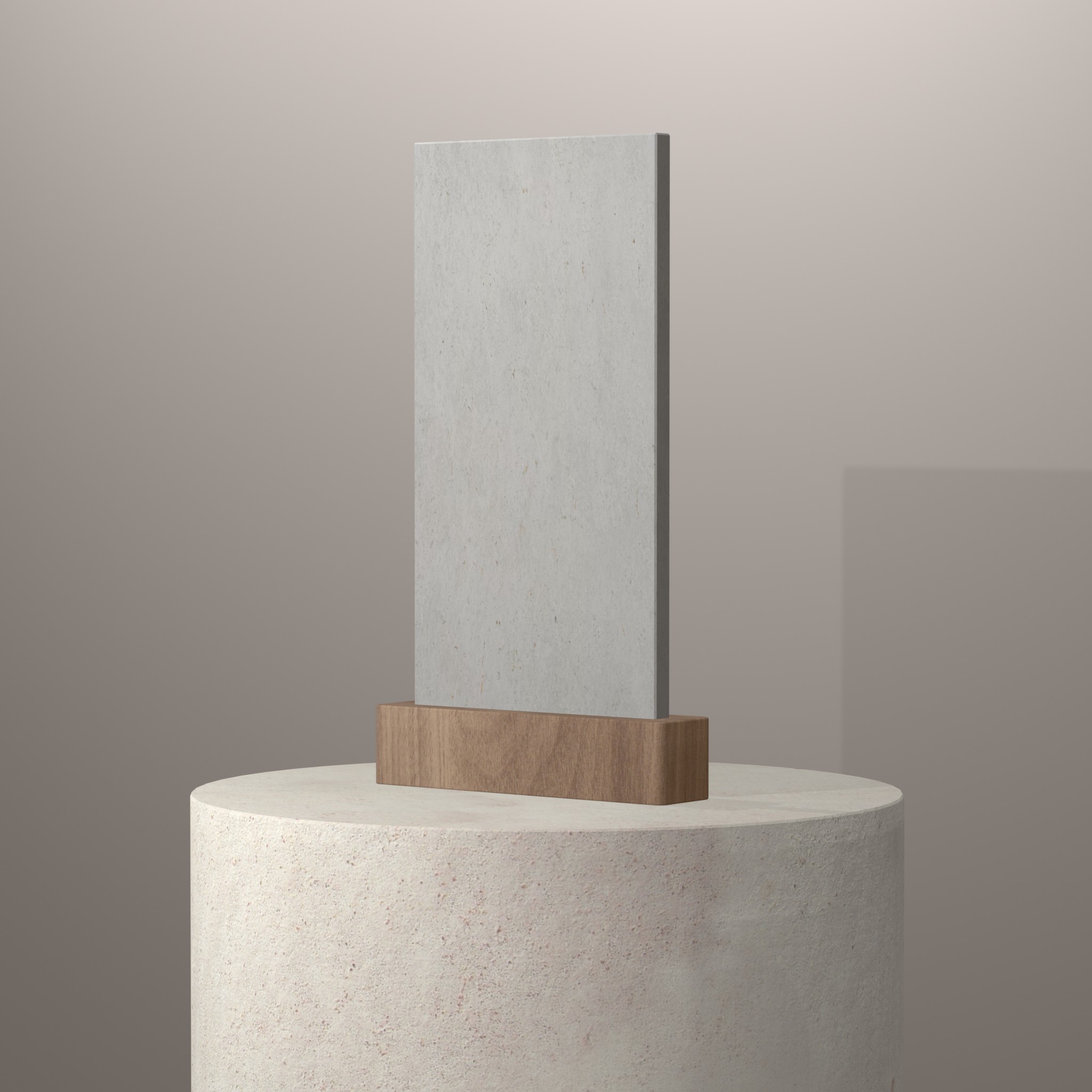 Rendu 3D du coloris Polar sur piédestal