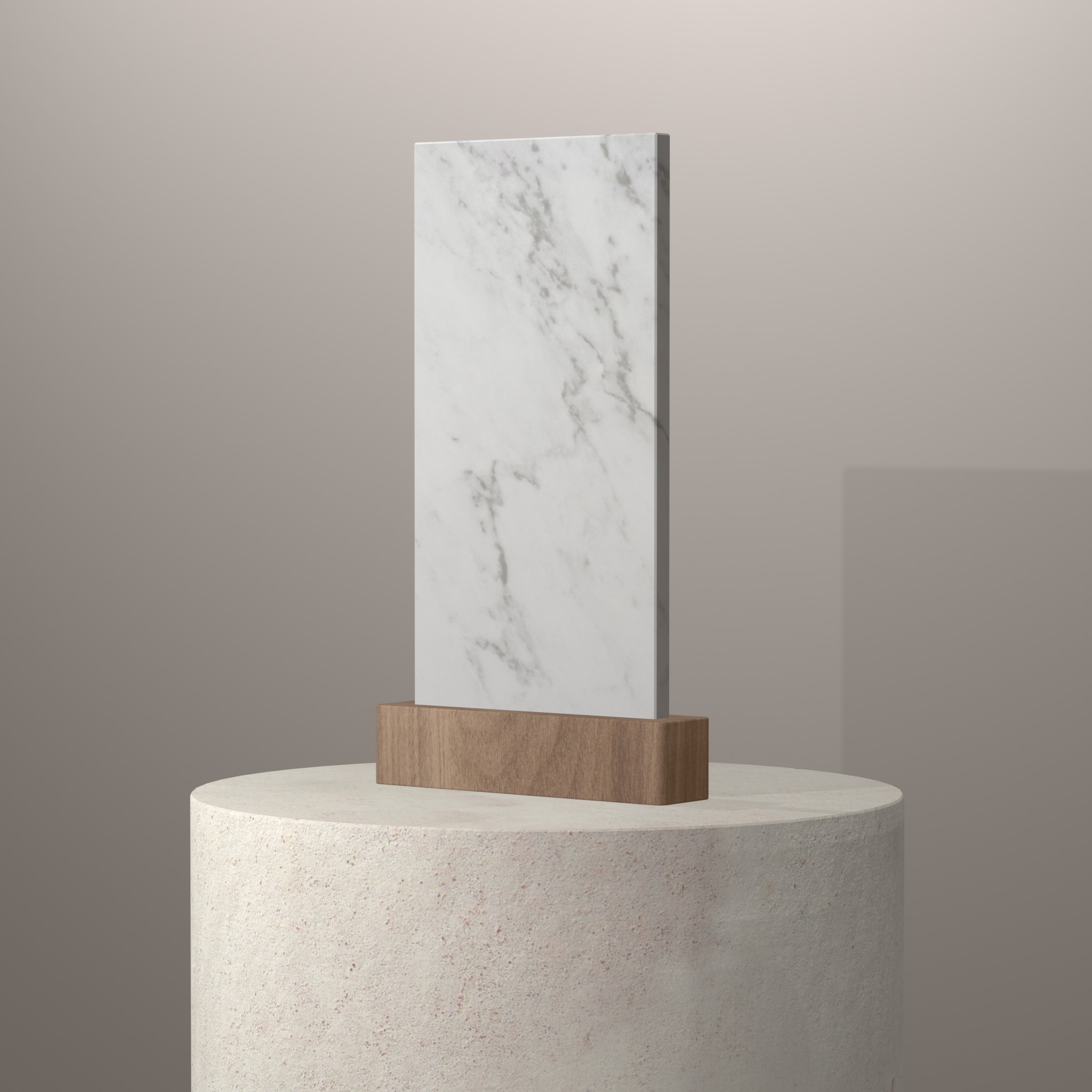 Rendu 3D du coloris Salina sur piédestal