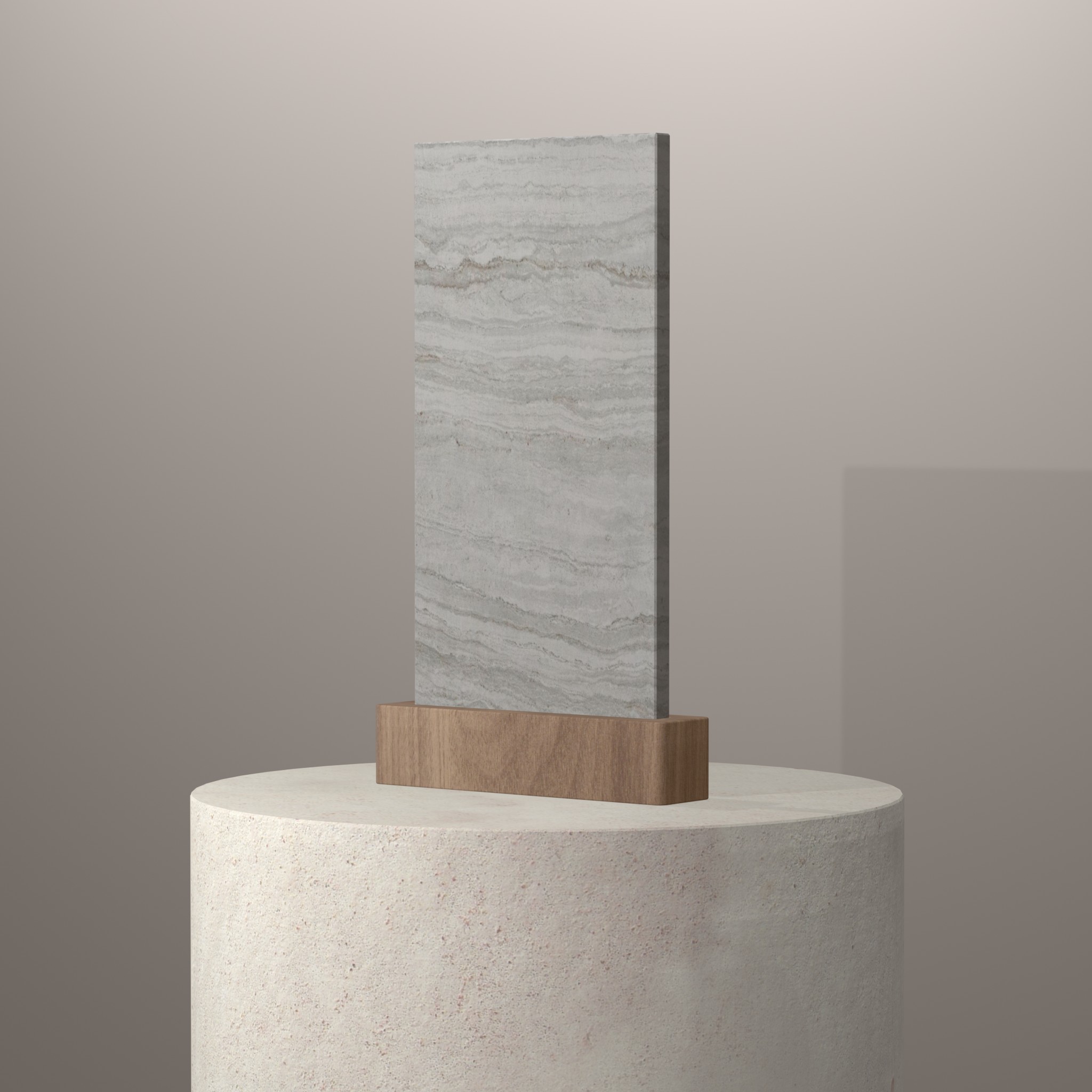 Rendu 3D du coloris Trevi sur piédestal