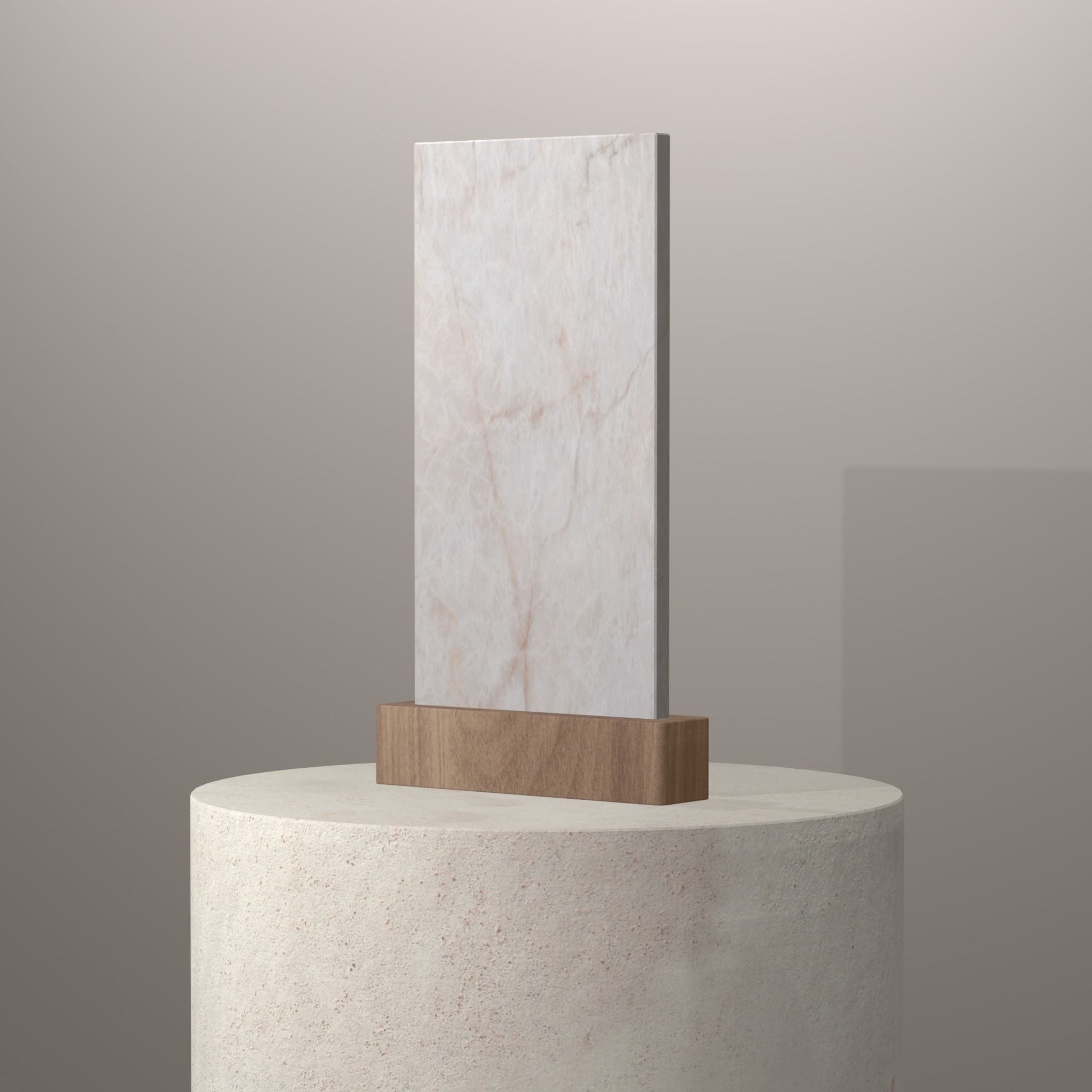 Rendu 3D du coloris Crystal Ice sur piédestal