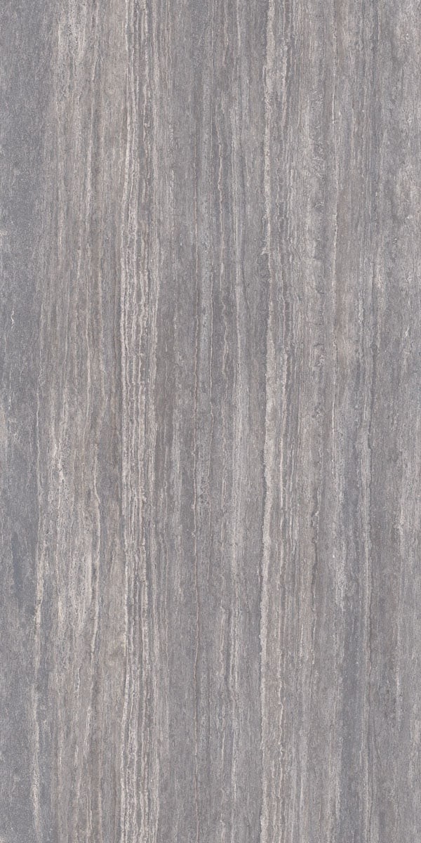 Épaisseur et finition de tranche du coloris Travertino Grey