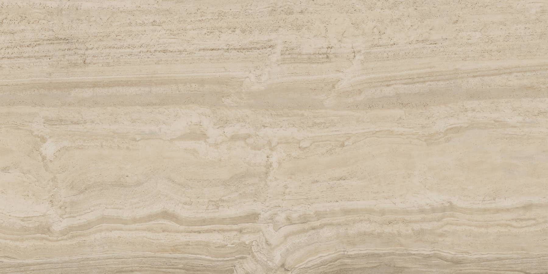 Épaisseur et finition de tranche du coloris Travertin Créma