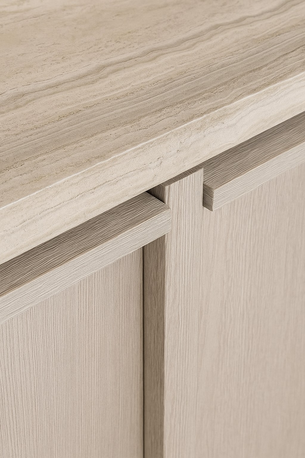 Réalisation n°2 du plan de travail Travertin Créma