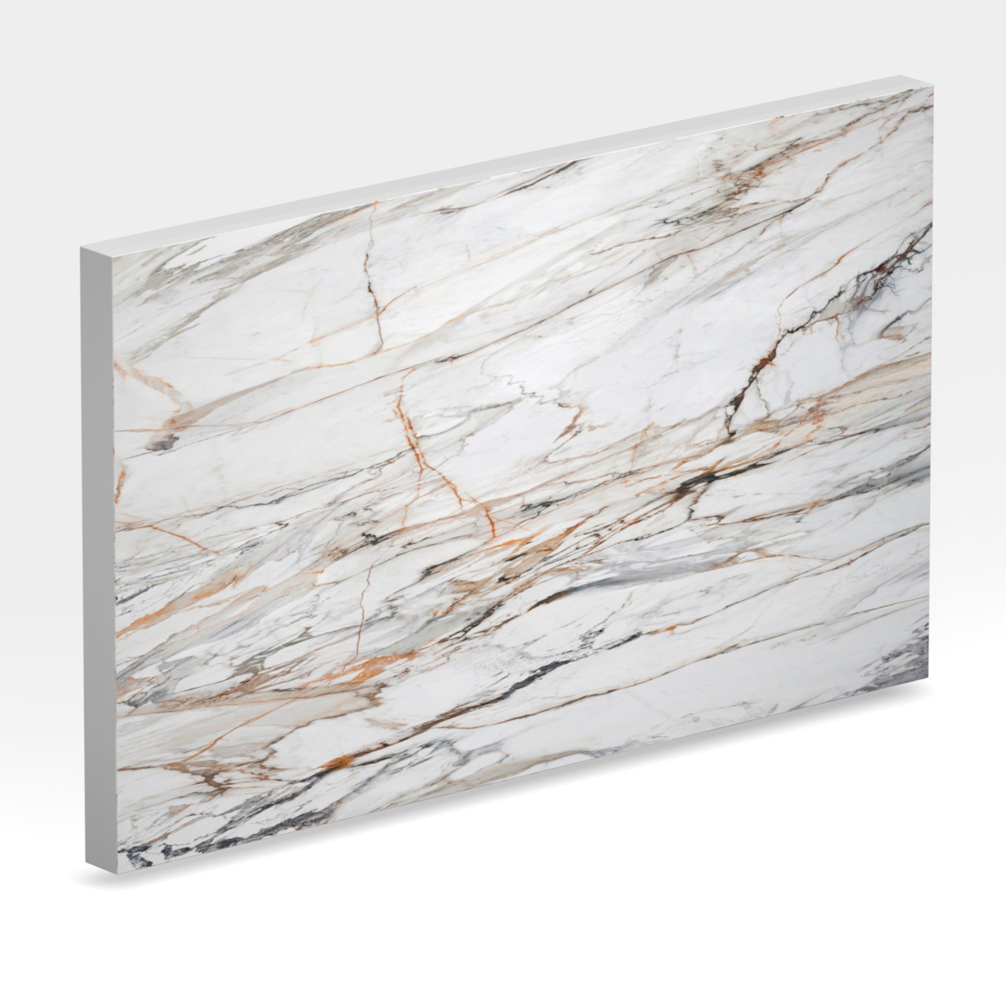 Rendu 3D de la tranche du coloris Calacatta Luxe