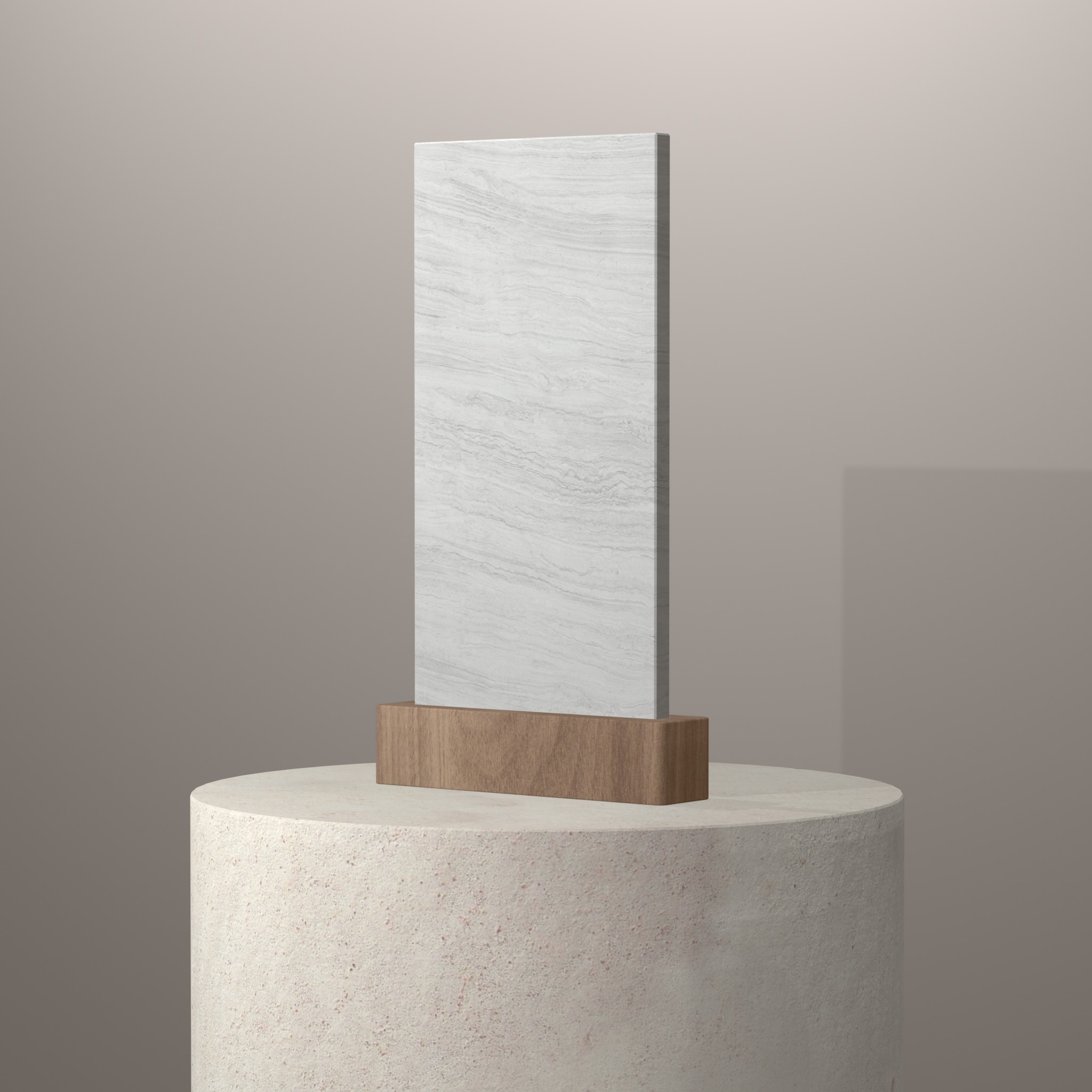 Rendu 3D du coloris Calista sur piédestal