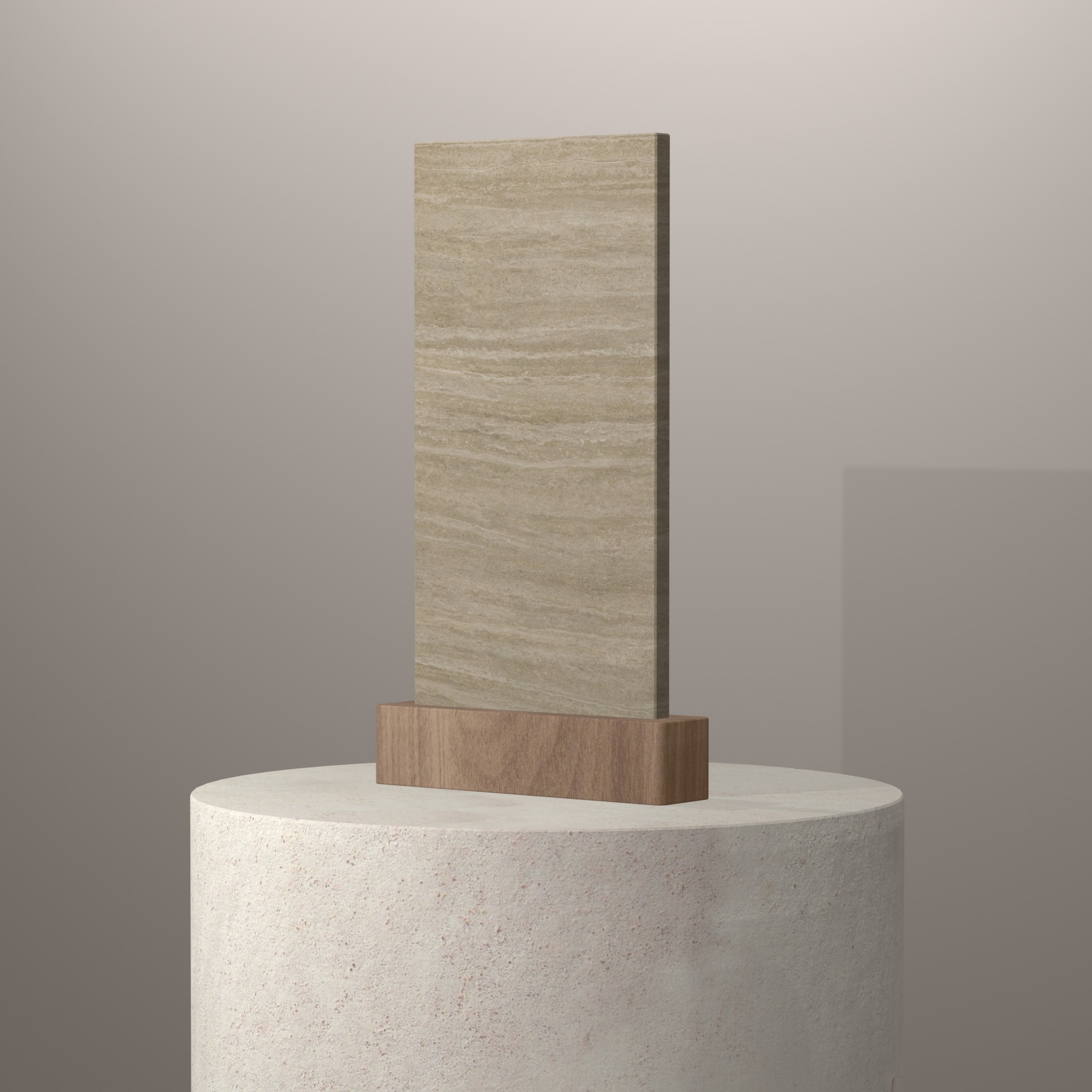 Rendu 3D du coloris Colosseo sur piédestal