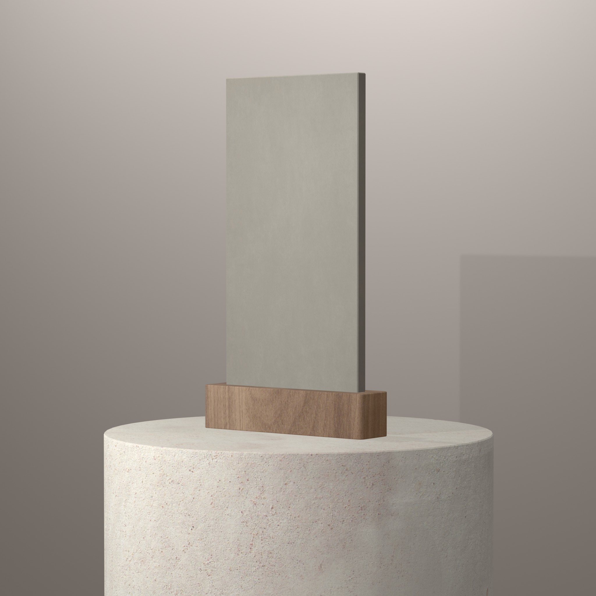 Rendu 3D du coloris Phedra sur piédestal