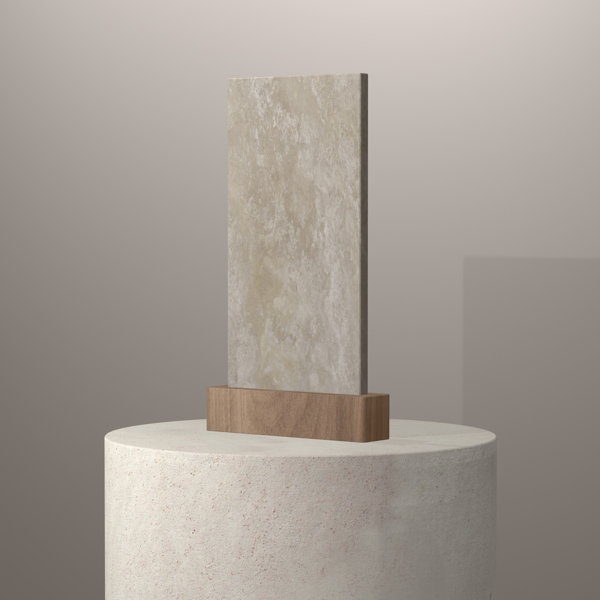 Rendu 3D du coloris Rapolano sur piédestal