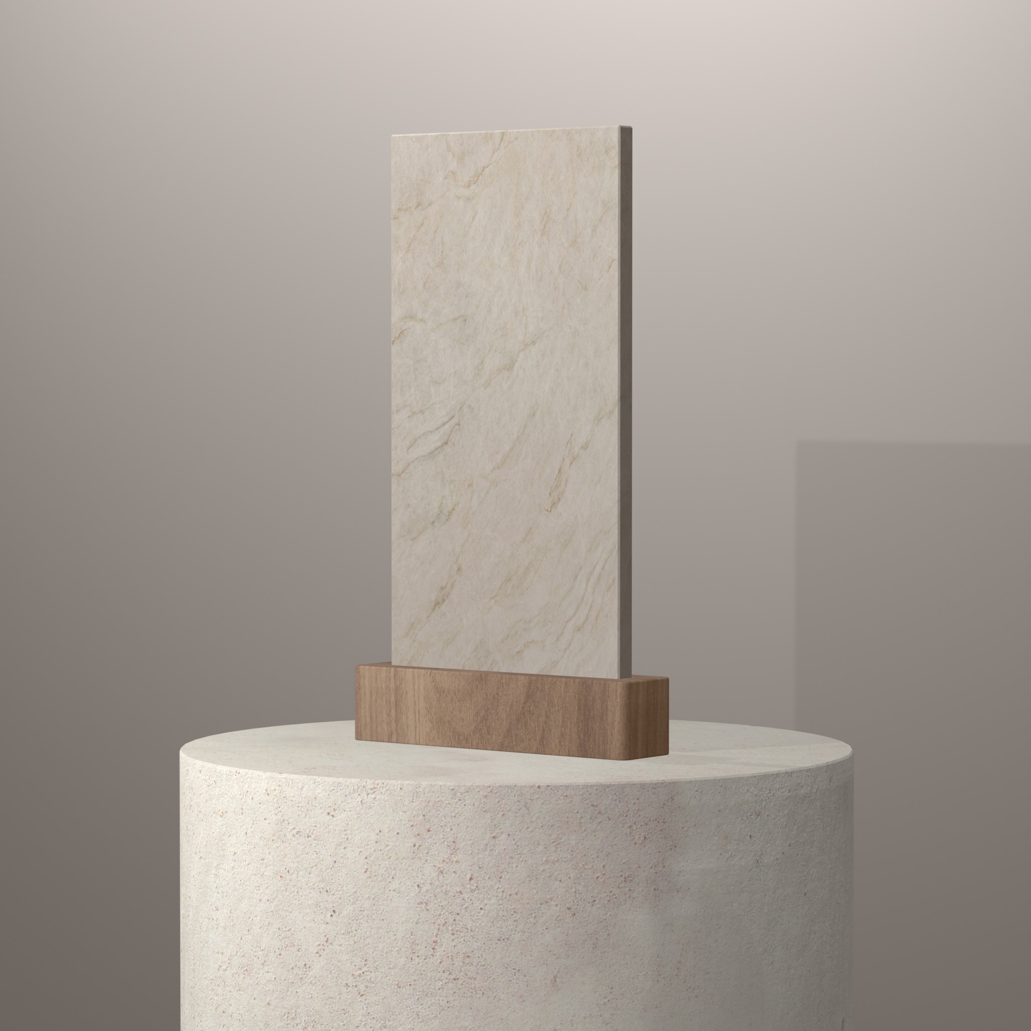 Rendu 3D du coloris Taj Mahal sur piédestal