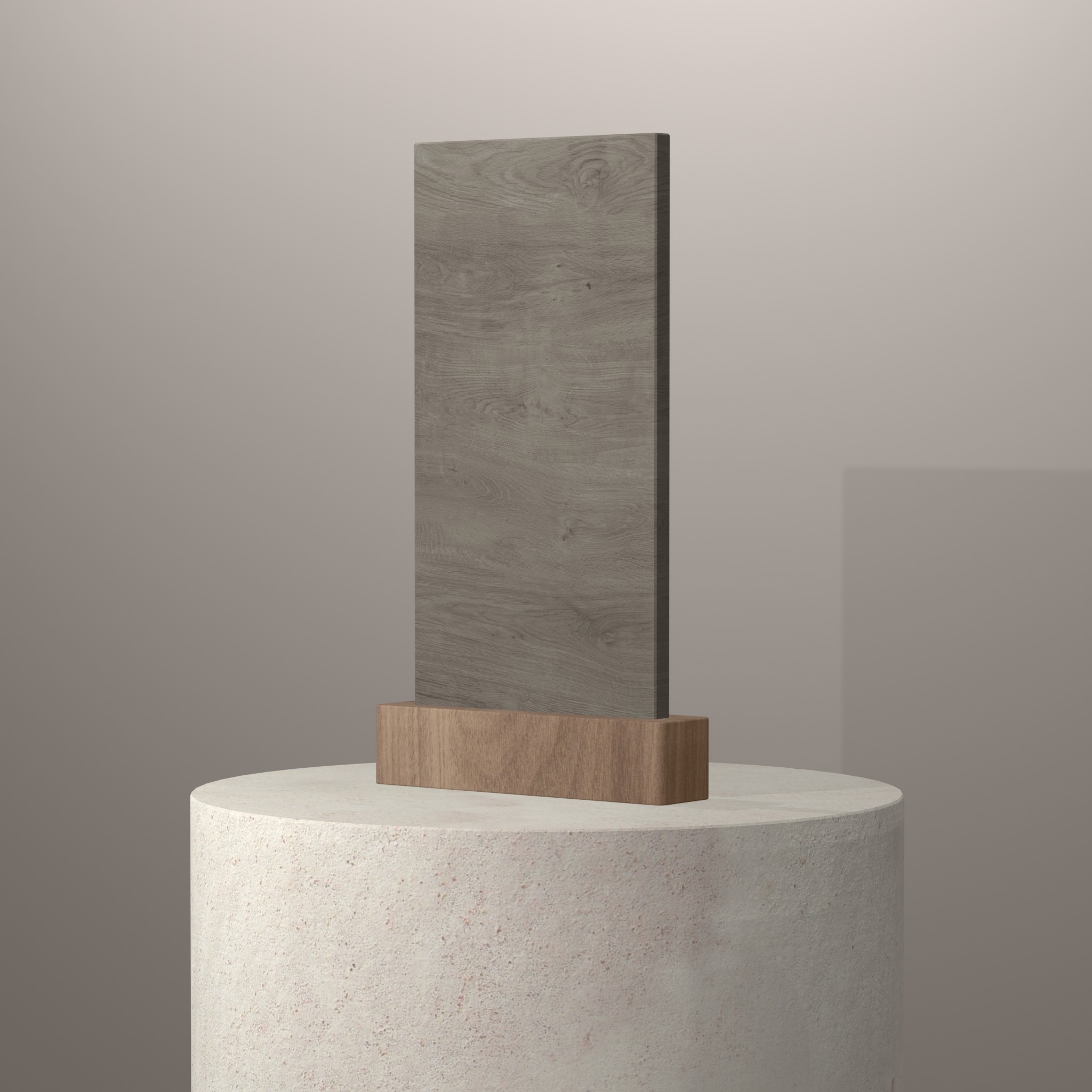 Rendu 3D du coloris Winter Dala sur piédestal