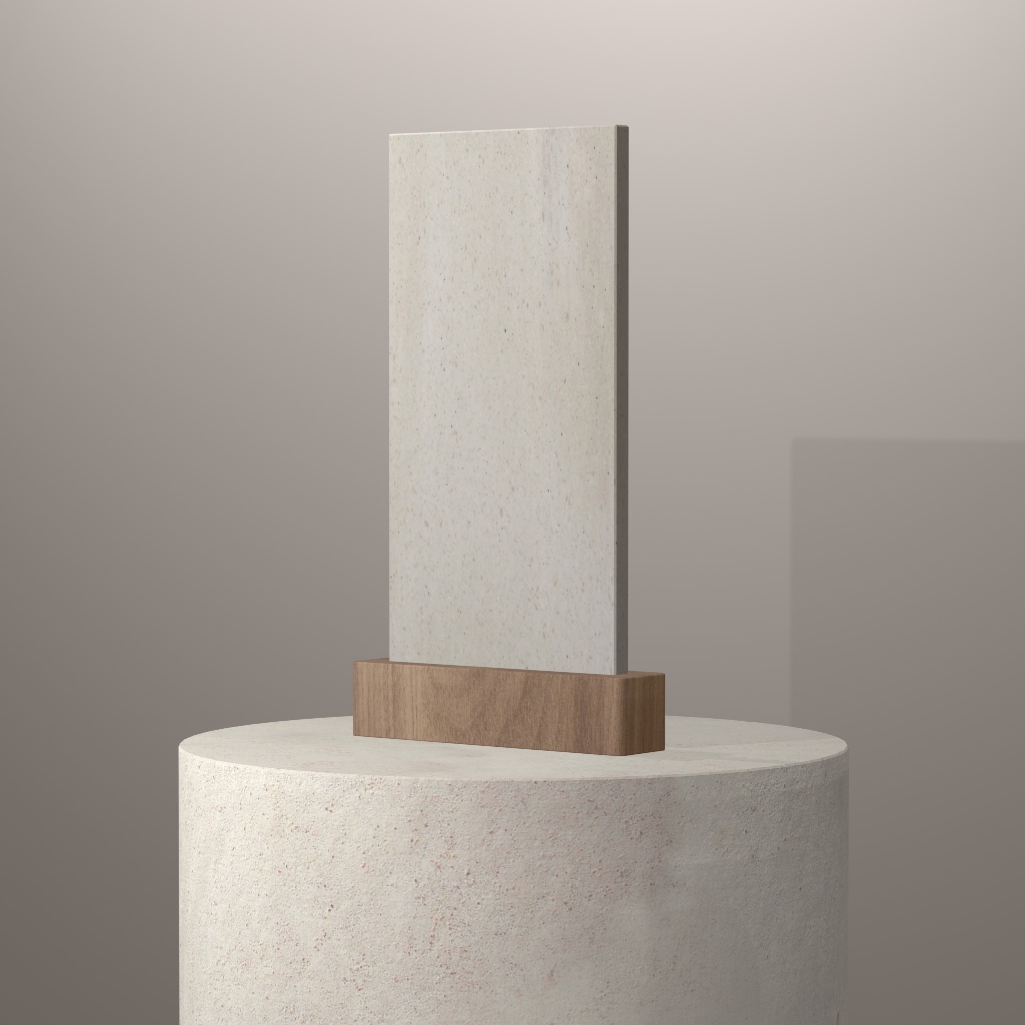 Rendu 3D du coloris Artista Canvas sur piédestal