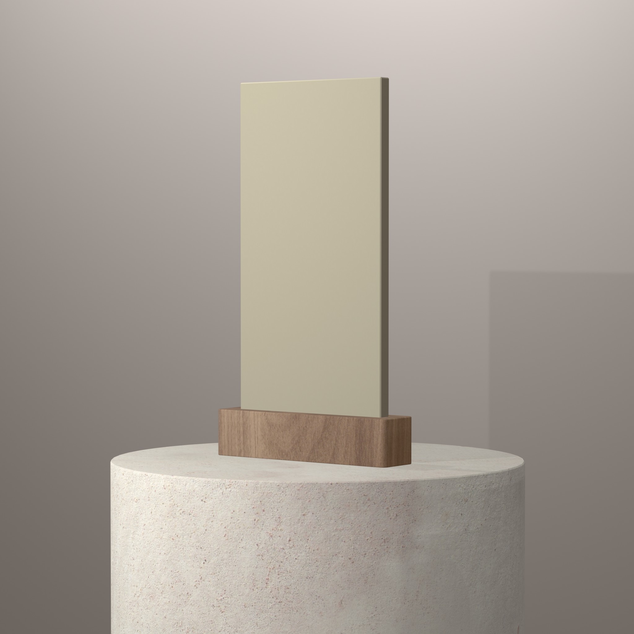 Rendu 3D du coloris Bone sur piédestal