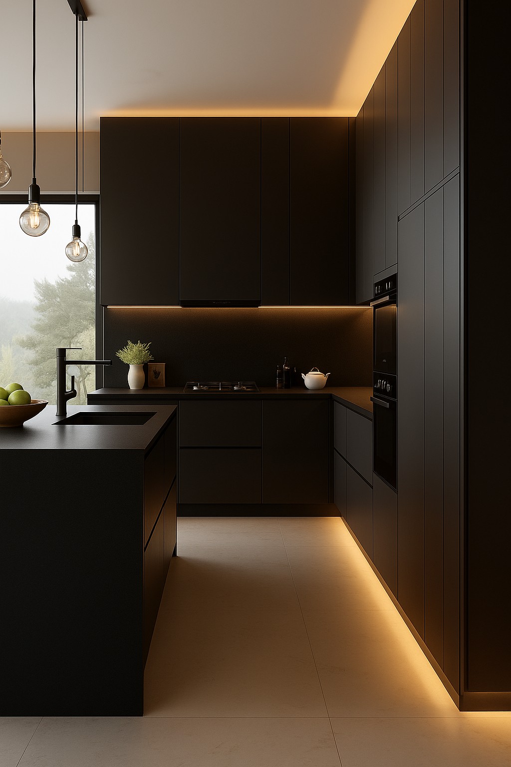 Réalisation n°1 du plan de travail Deep Black Quartz