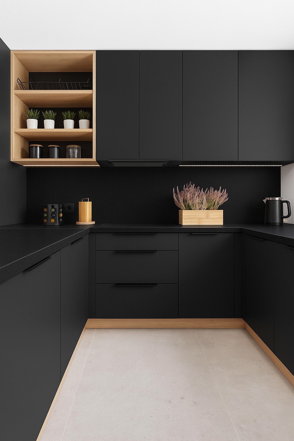 Réalisation n°2 du plan de travail Deep Black Quartz