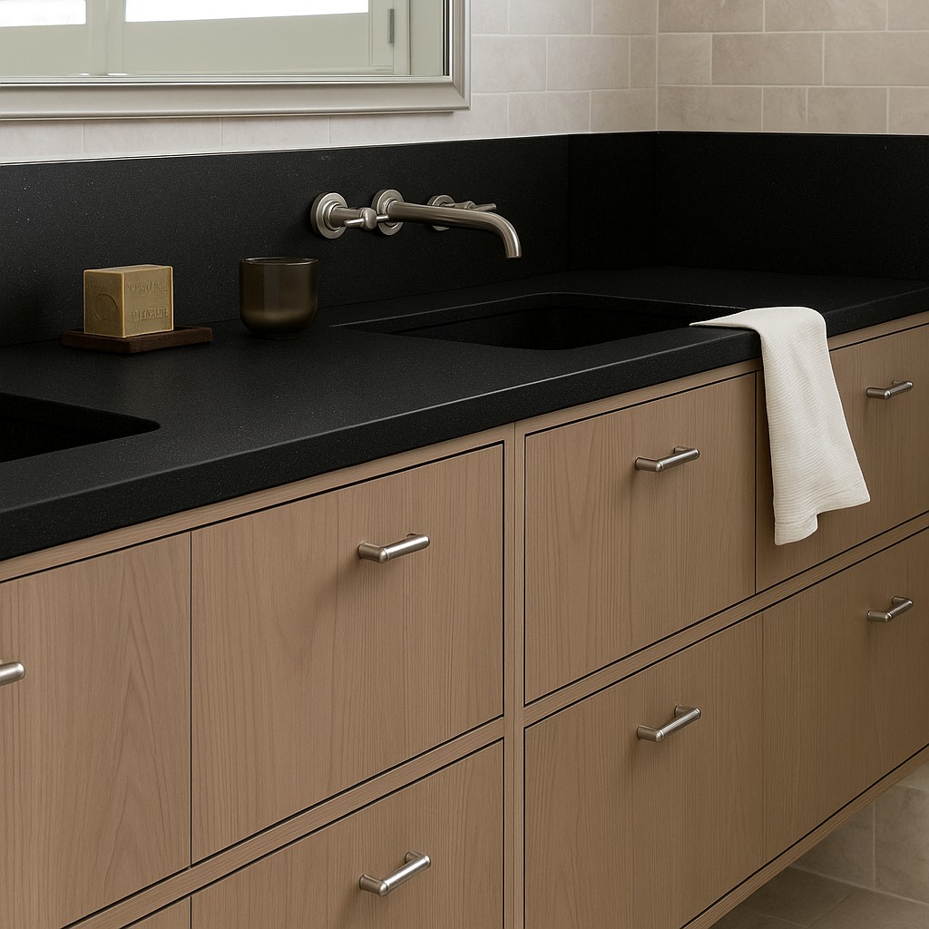 Réalisation n°3 du plan de travail Deep Black Quartz