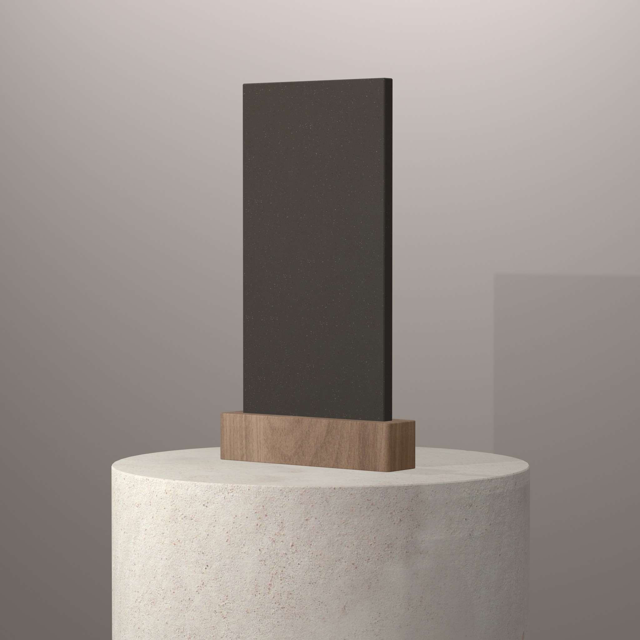 Rendu 3D du coloris Deep Mink sur piédestal