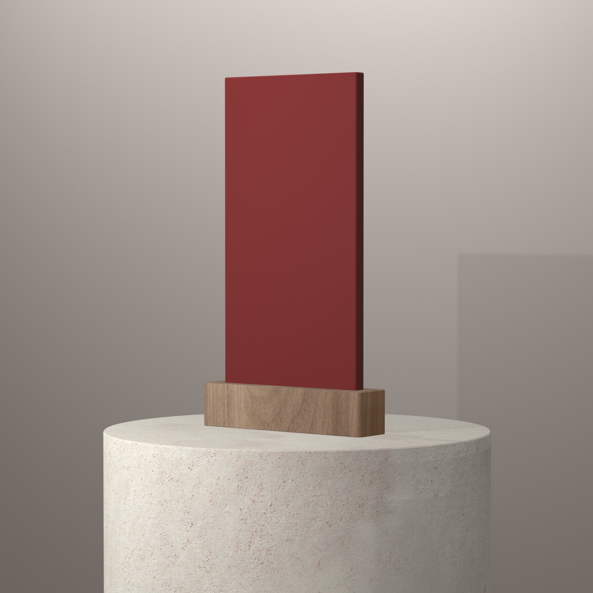 Rendu 3D du coloris Hot sur piédestal