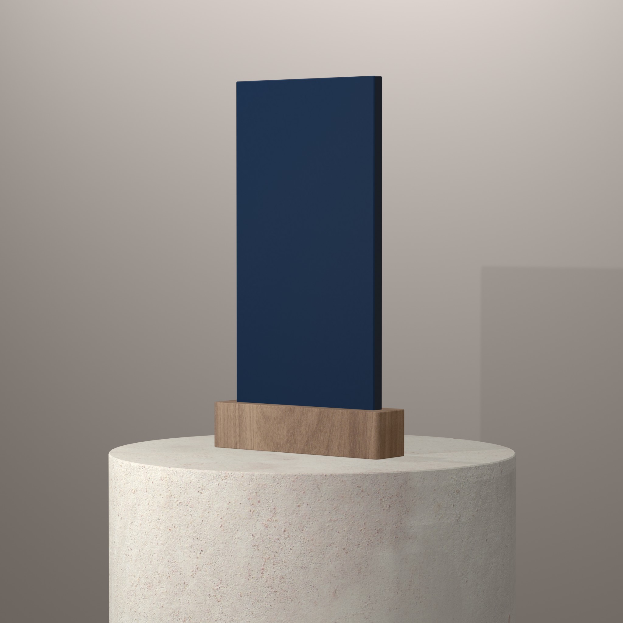 Rendu 3D du coloris Laguna sur piédestal