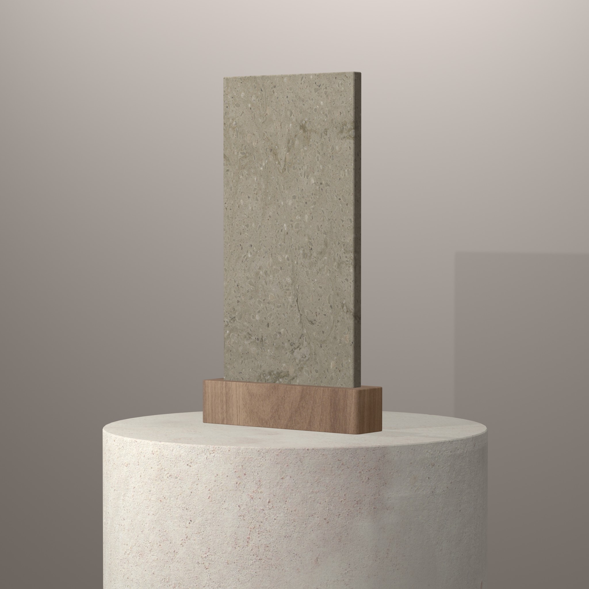 Rendu 3D du coloris Sagebrush sur piédestal