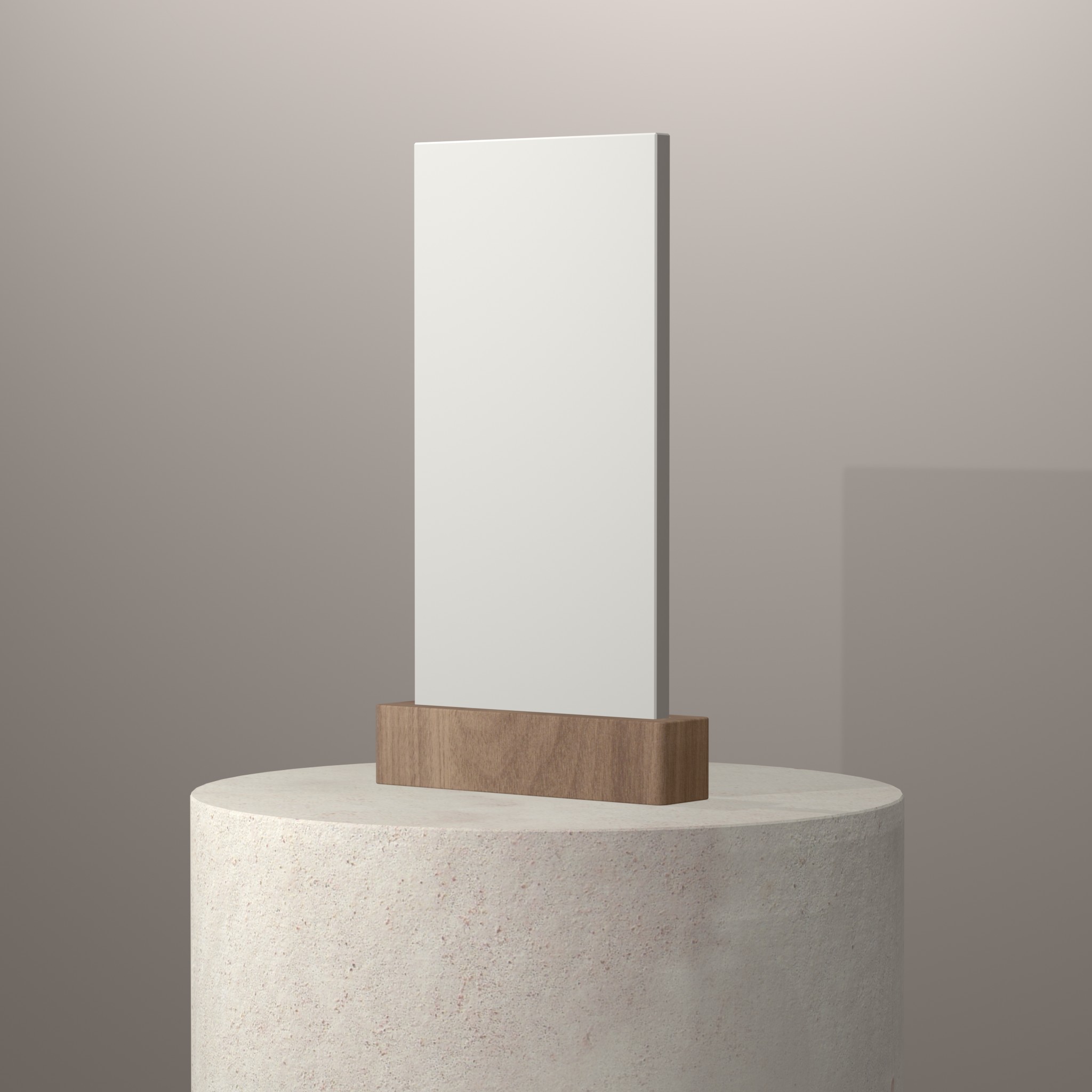 Rendu 3D du coloris Sparkling White sur piédestal