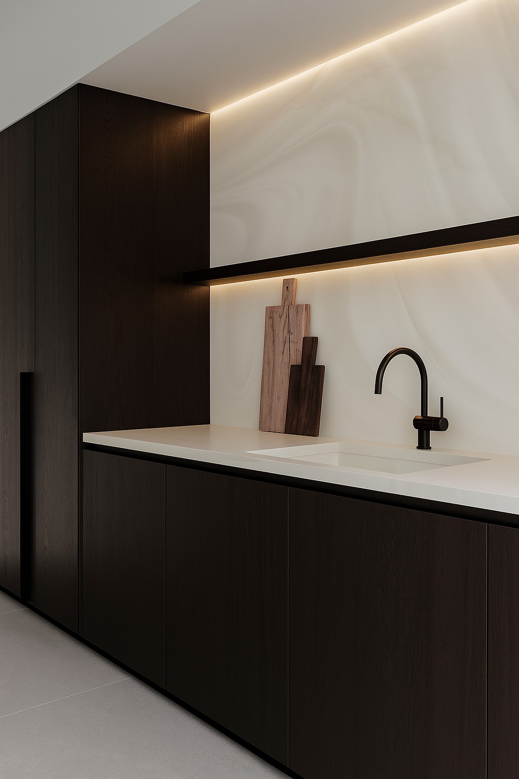 Réalisation n°1 du plan de travail White Onyx