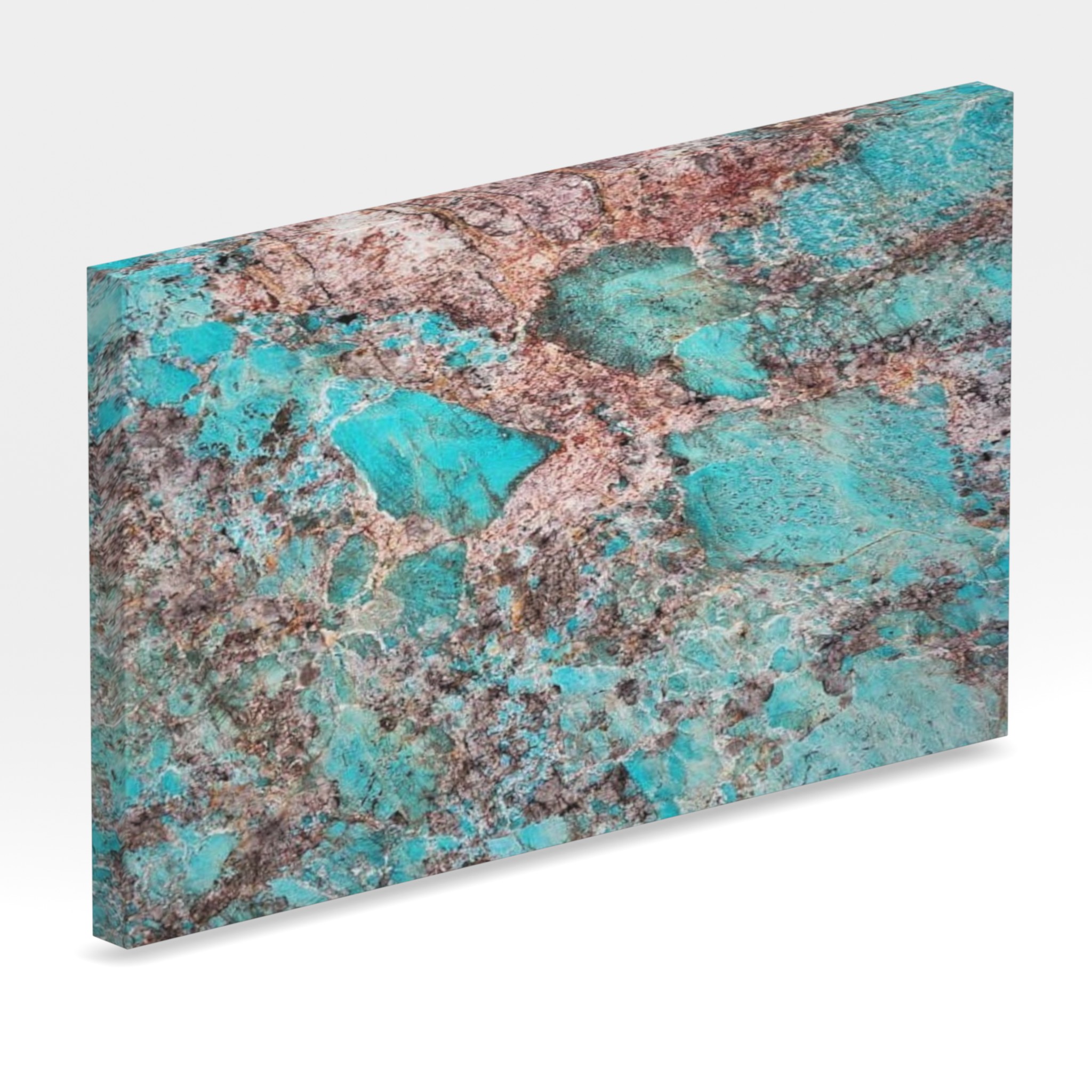 Rendu 3D de la tranche du coloris Amazonite