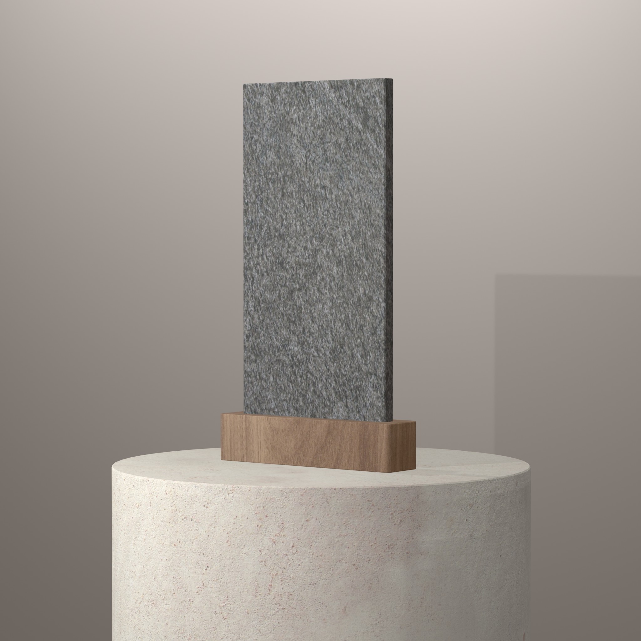 Rendu 3D du coloris Dorato Valmalenco sur piédestal