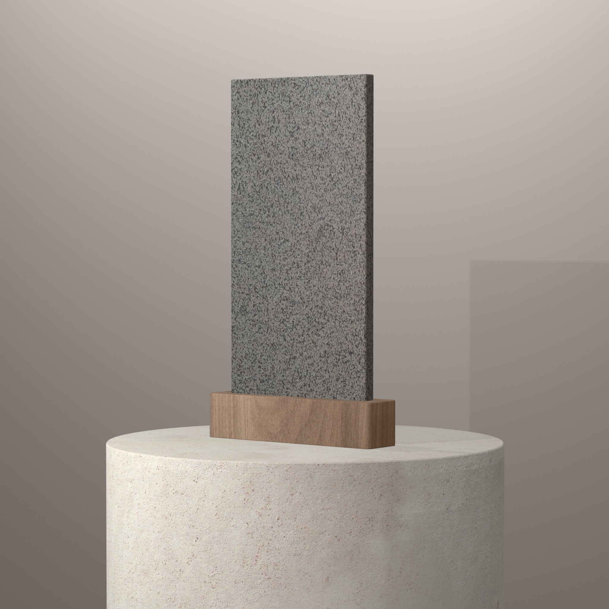 Rendu 3D du coloris Rosa Monção sur piédestal