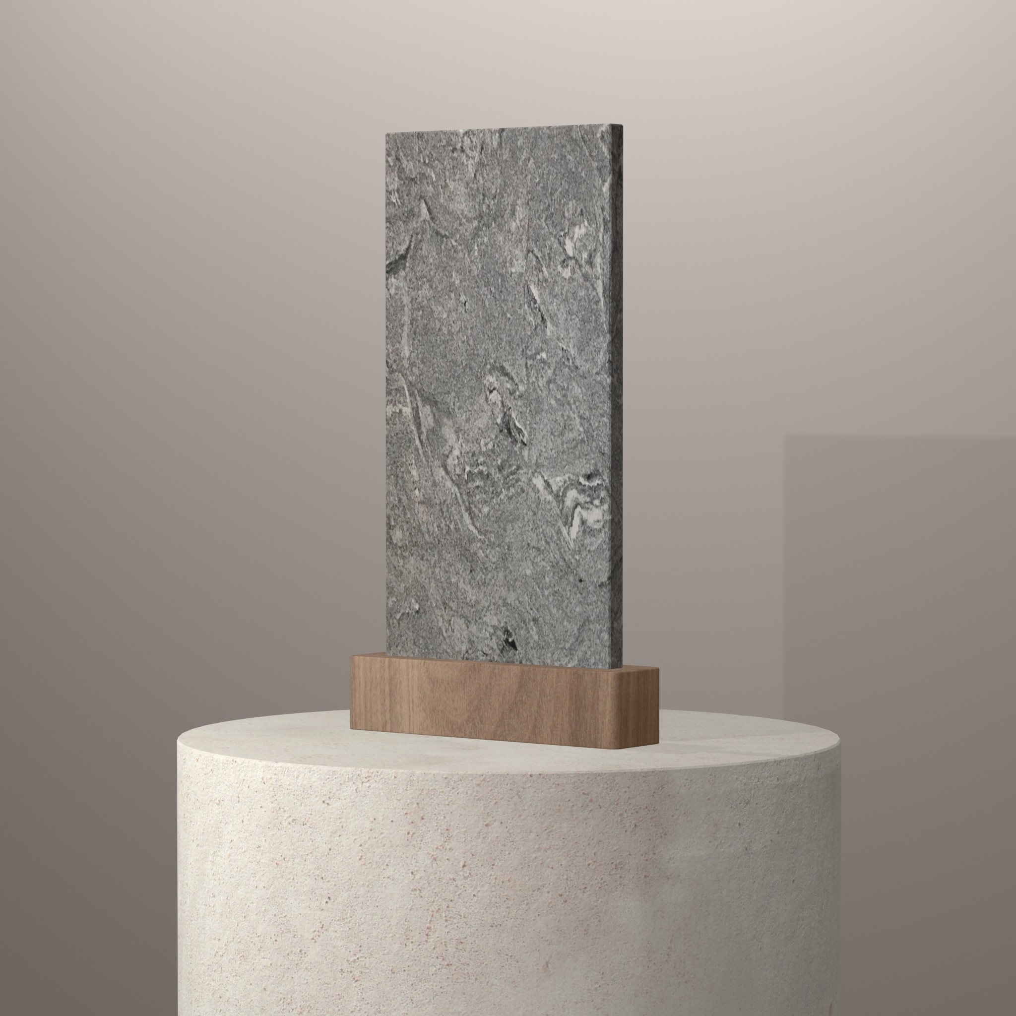 Rendu 3D du coloris Viscount White sur piédestal