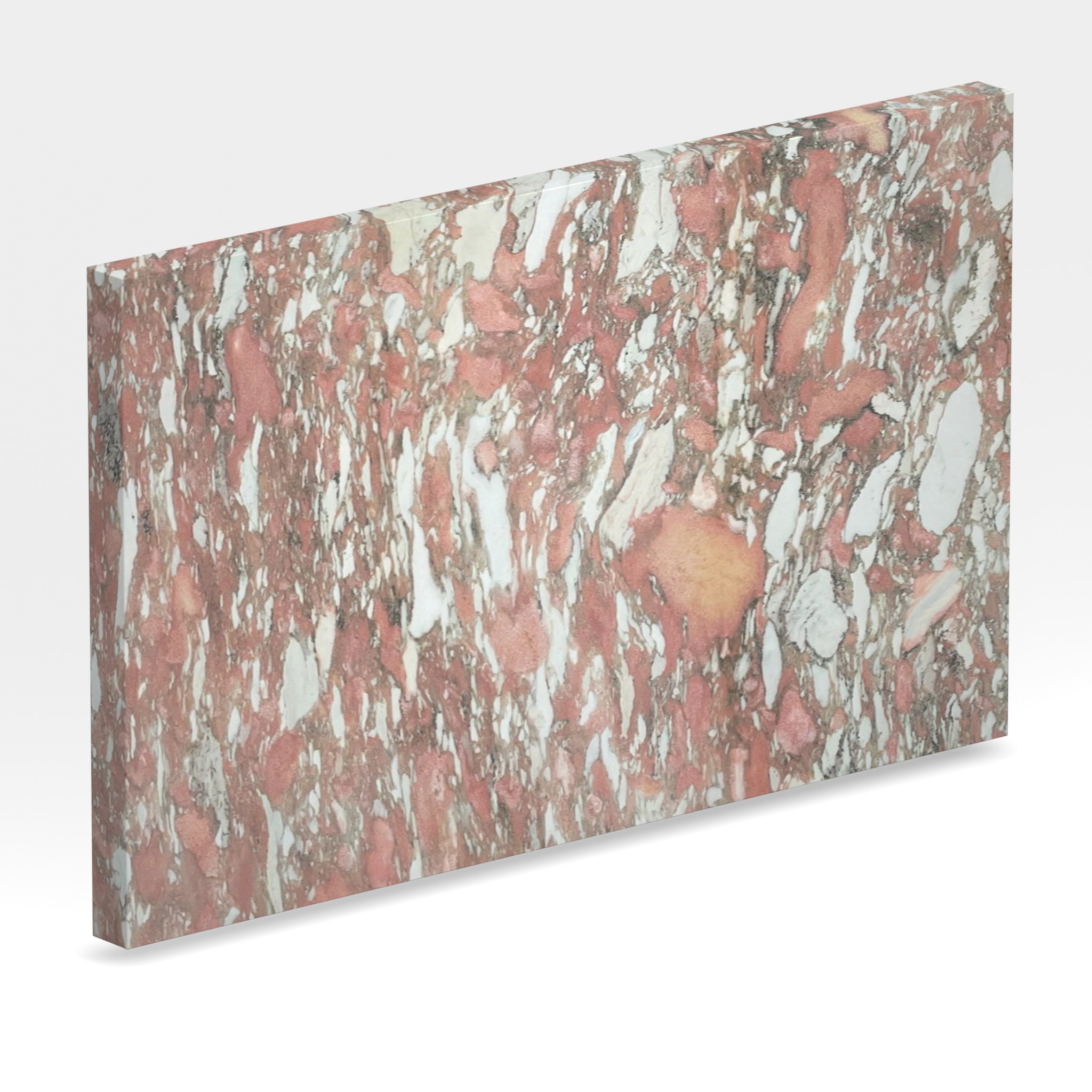 Rendu 3D de la tranche du coloris Rose Bescato
