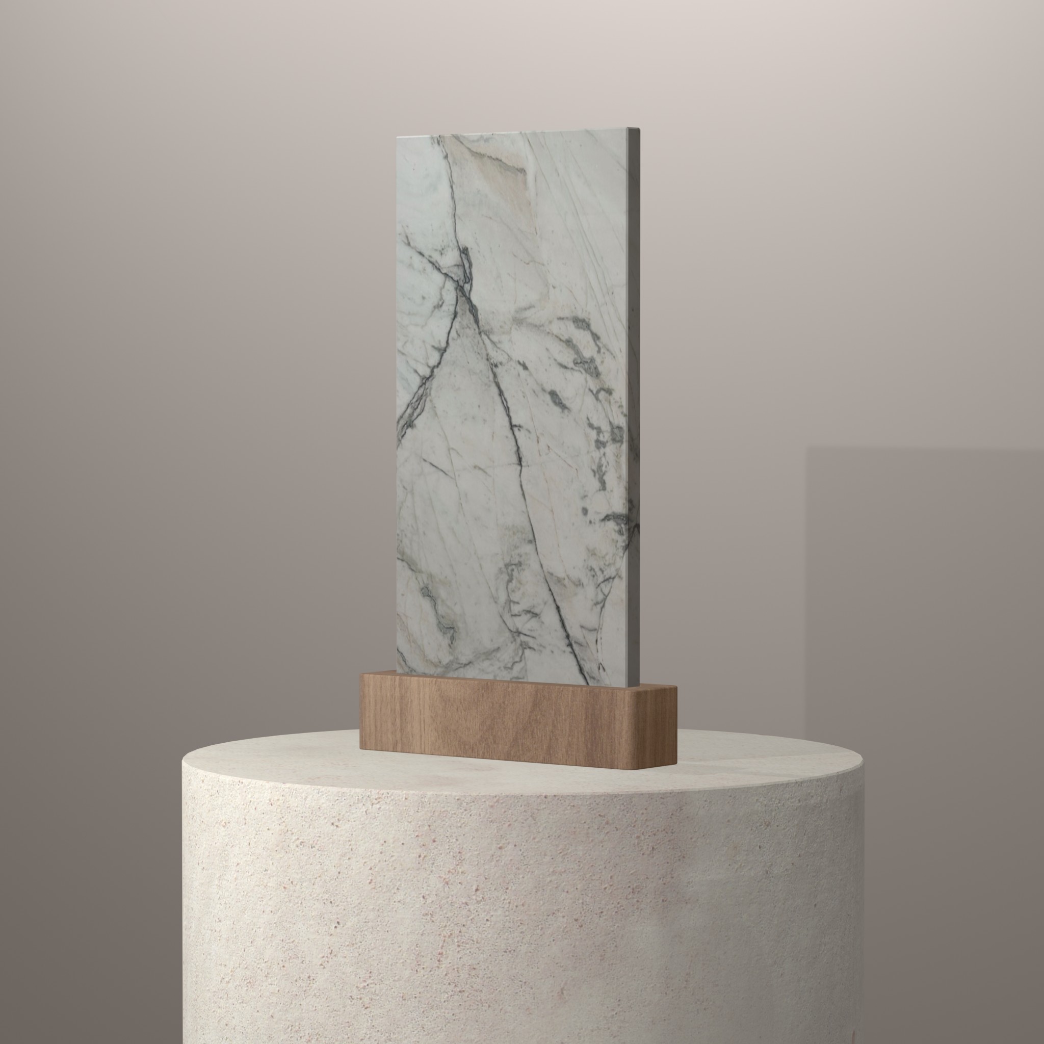 Rendu 3D du coloris Venano sur piédestal