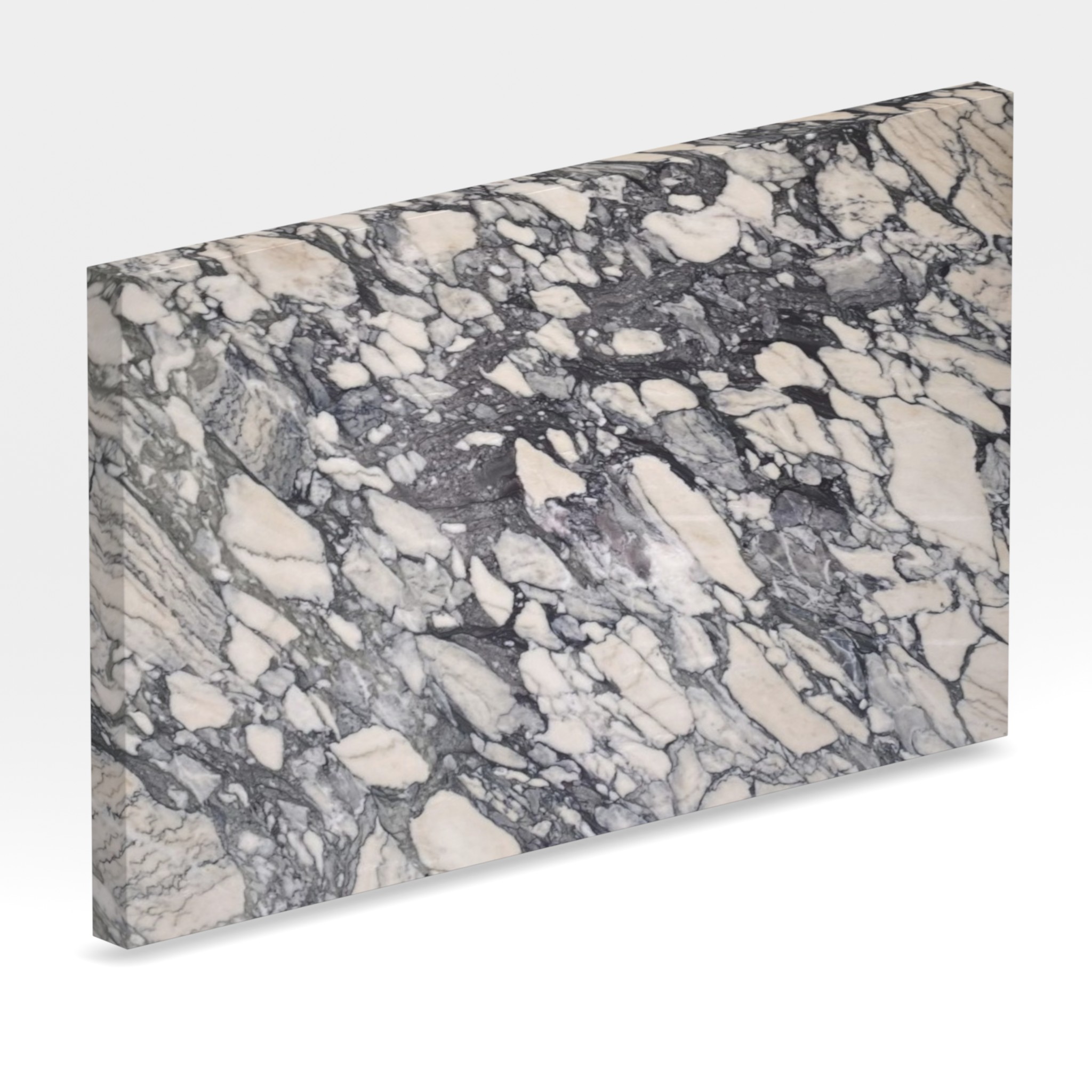 Rendu 3D de la tranche du coloris Arabescato Spring