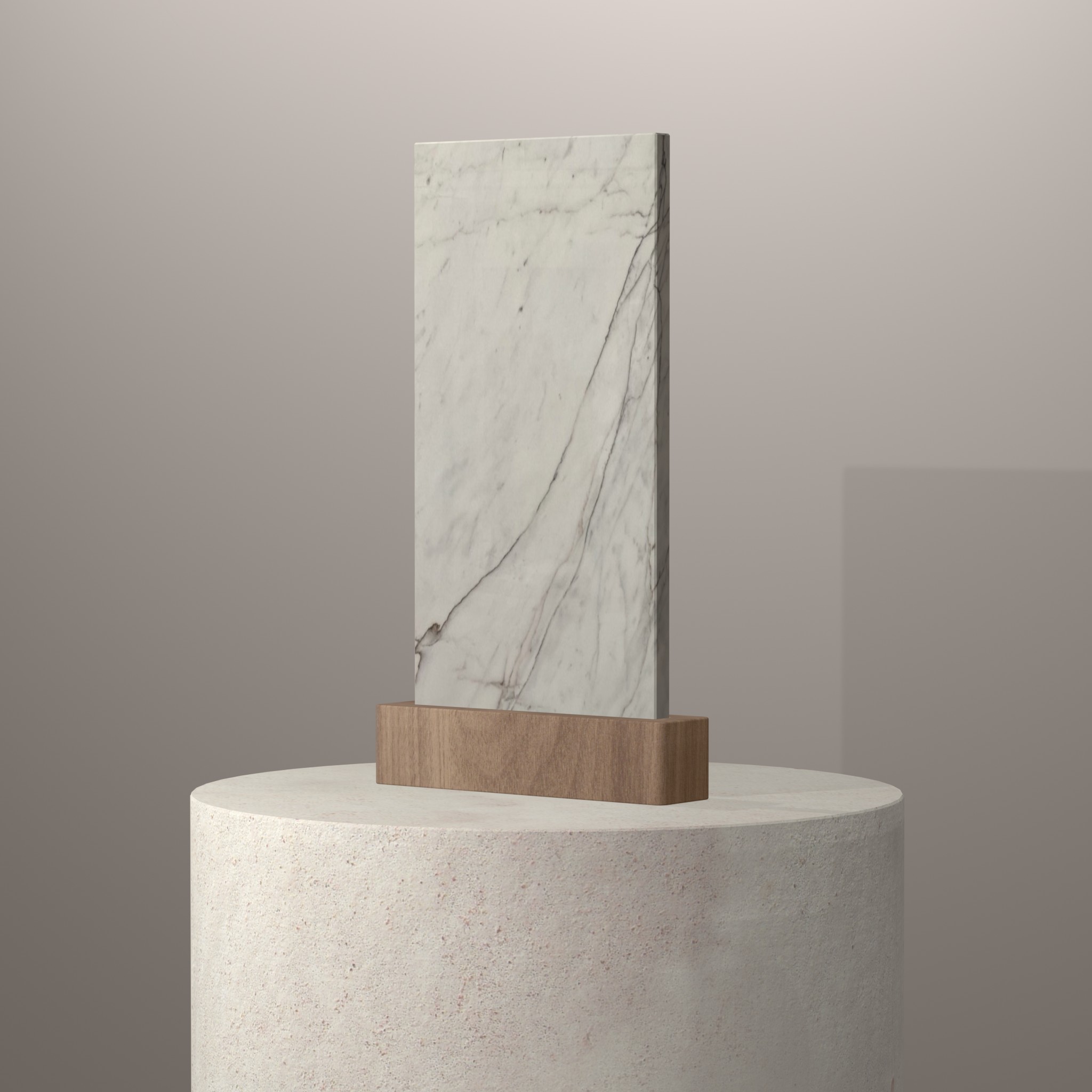 Rendu 3D du coloris Blanc Ibiza Gt sur piédestal