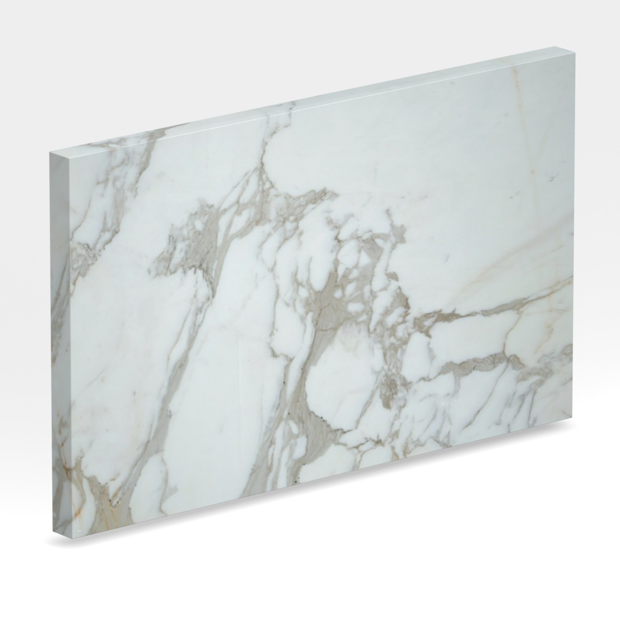 Rendu 3D de la tranche du coloris Calacatta Gold