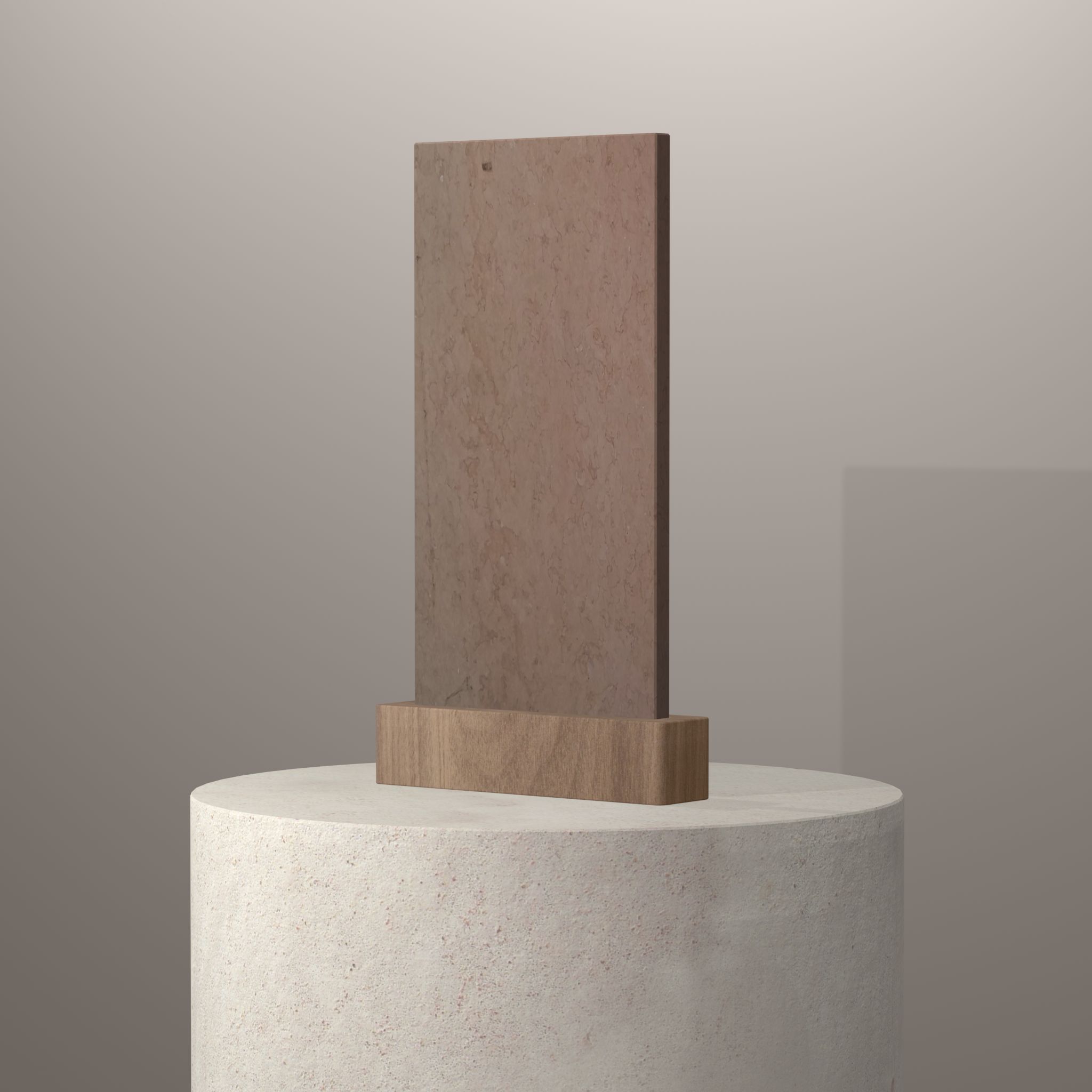 Rendu 3D du coloris Jaune Imperial sur piédestal