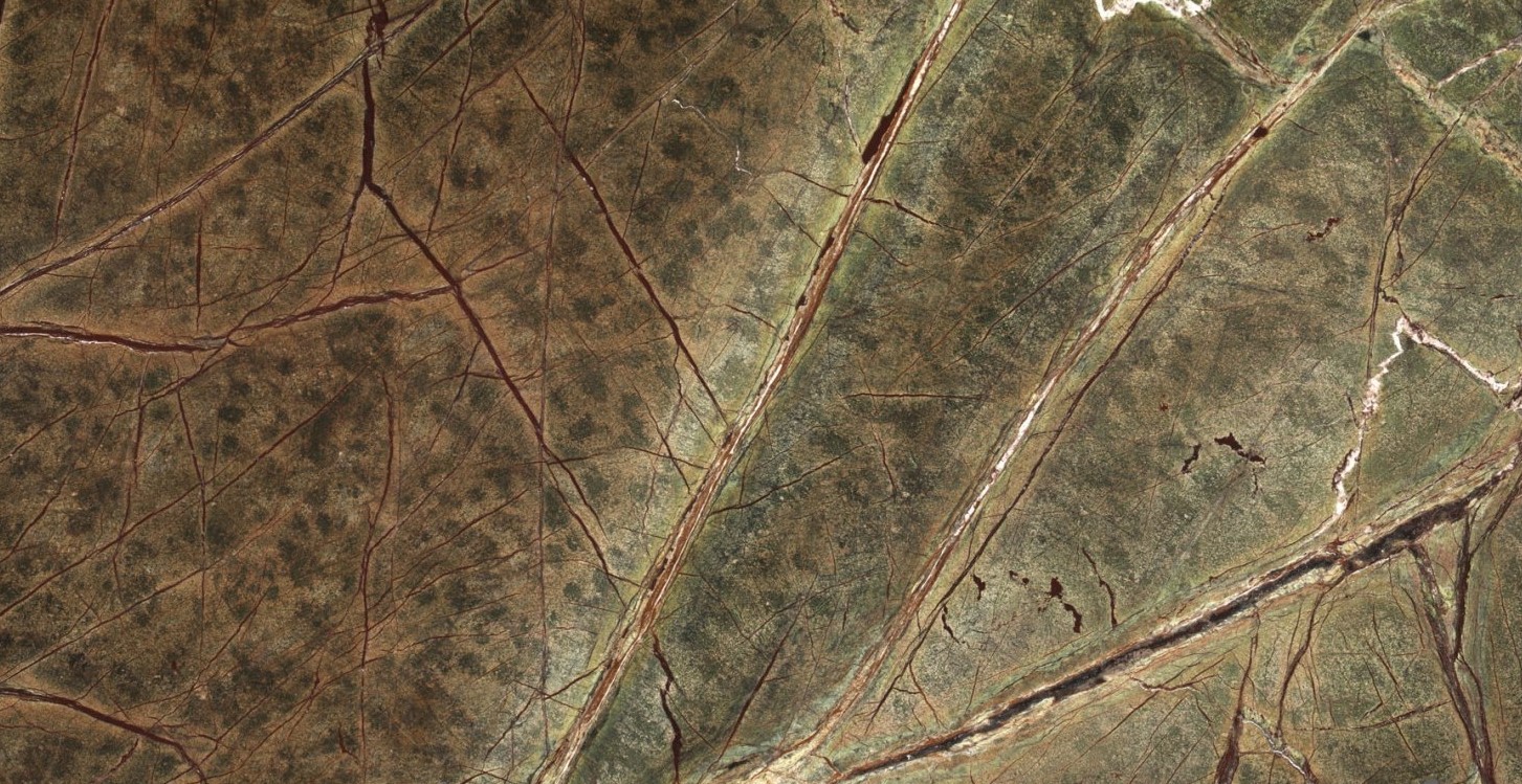Épaisseur et finition de tranche du coloris Rain Forest Green