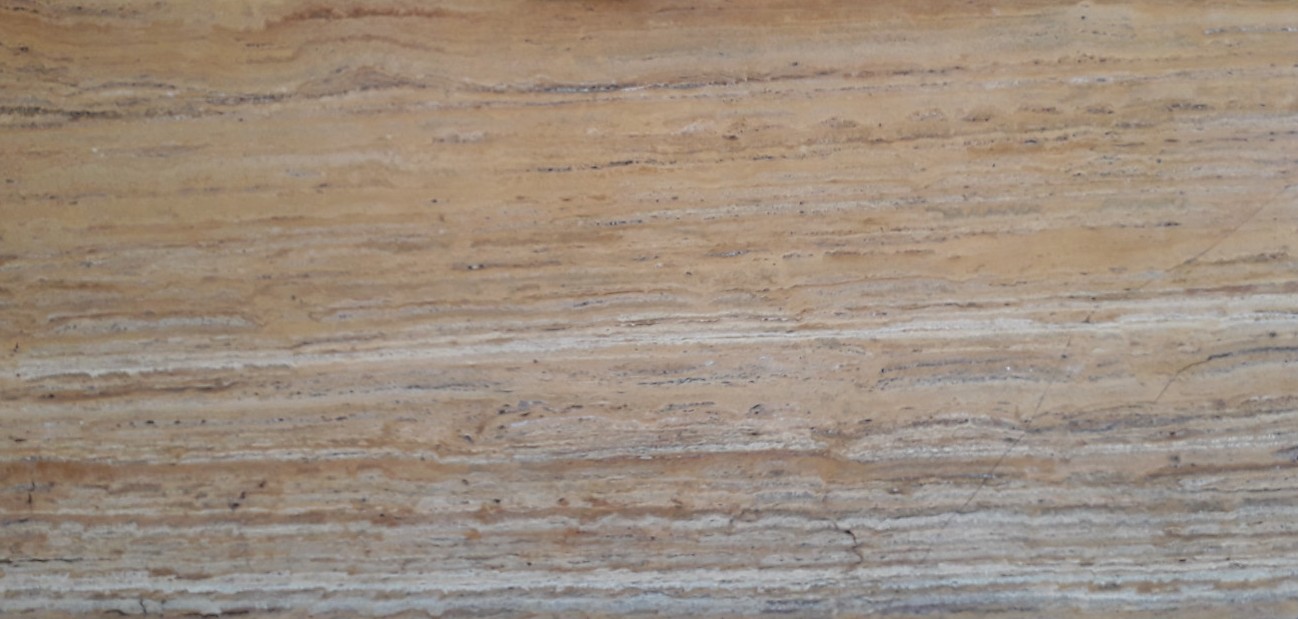 Épaisseur et finition de tranche du coloris Travertino Dourado | Resine transparente ou couleur