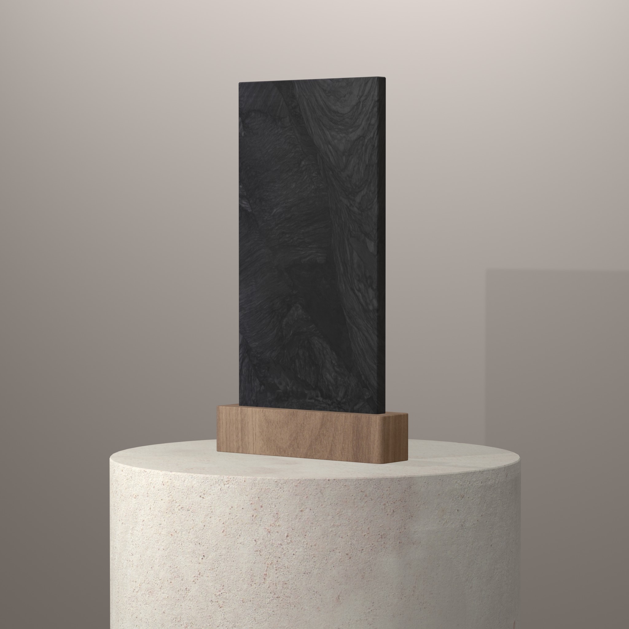 Rendu 3D du coloris Nilo sur piédestal