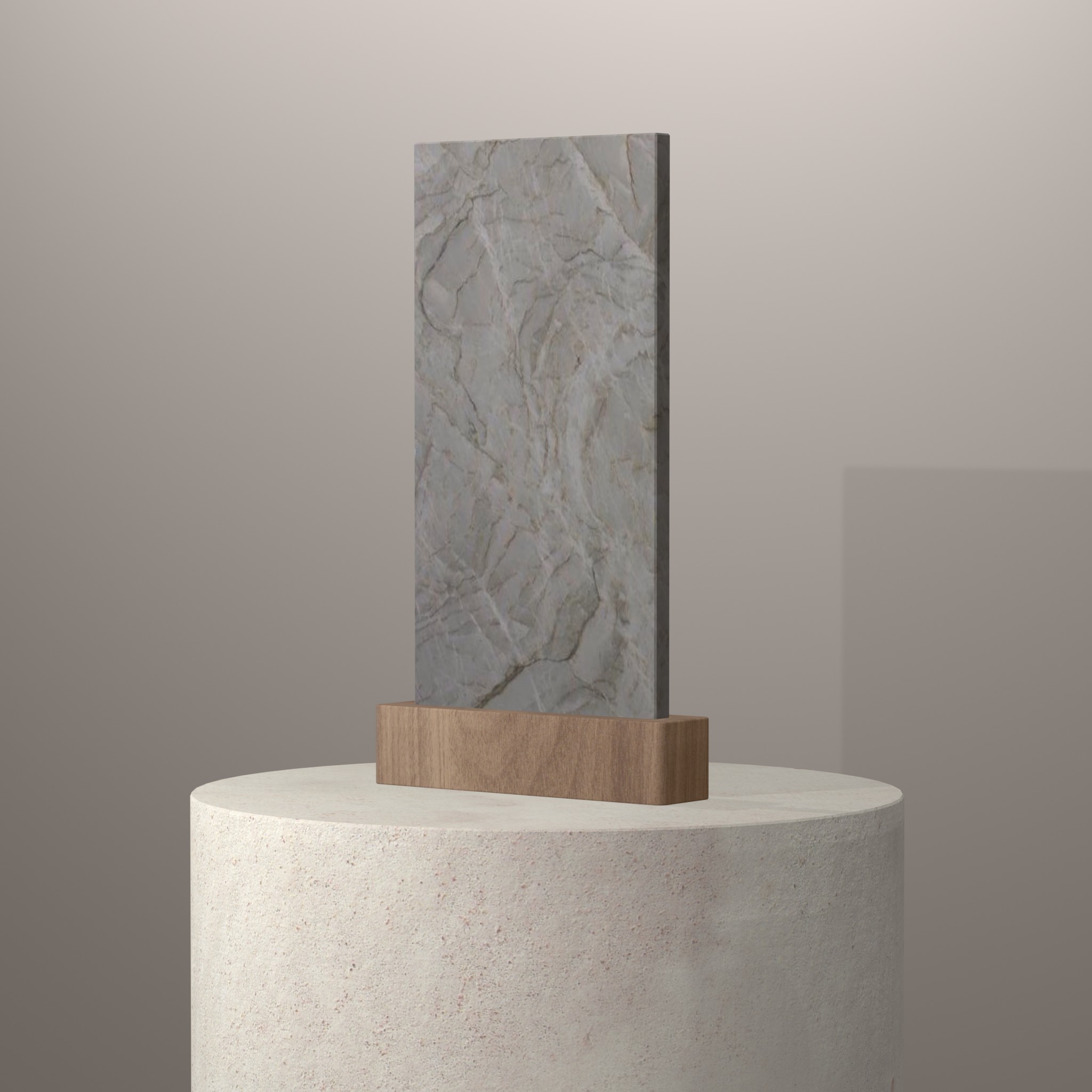 Rendu 3D du coloris Vancouver sur piédestal