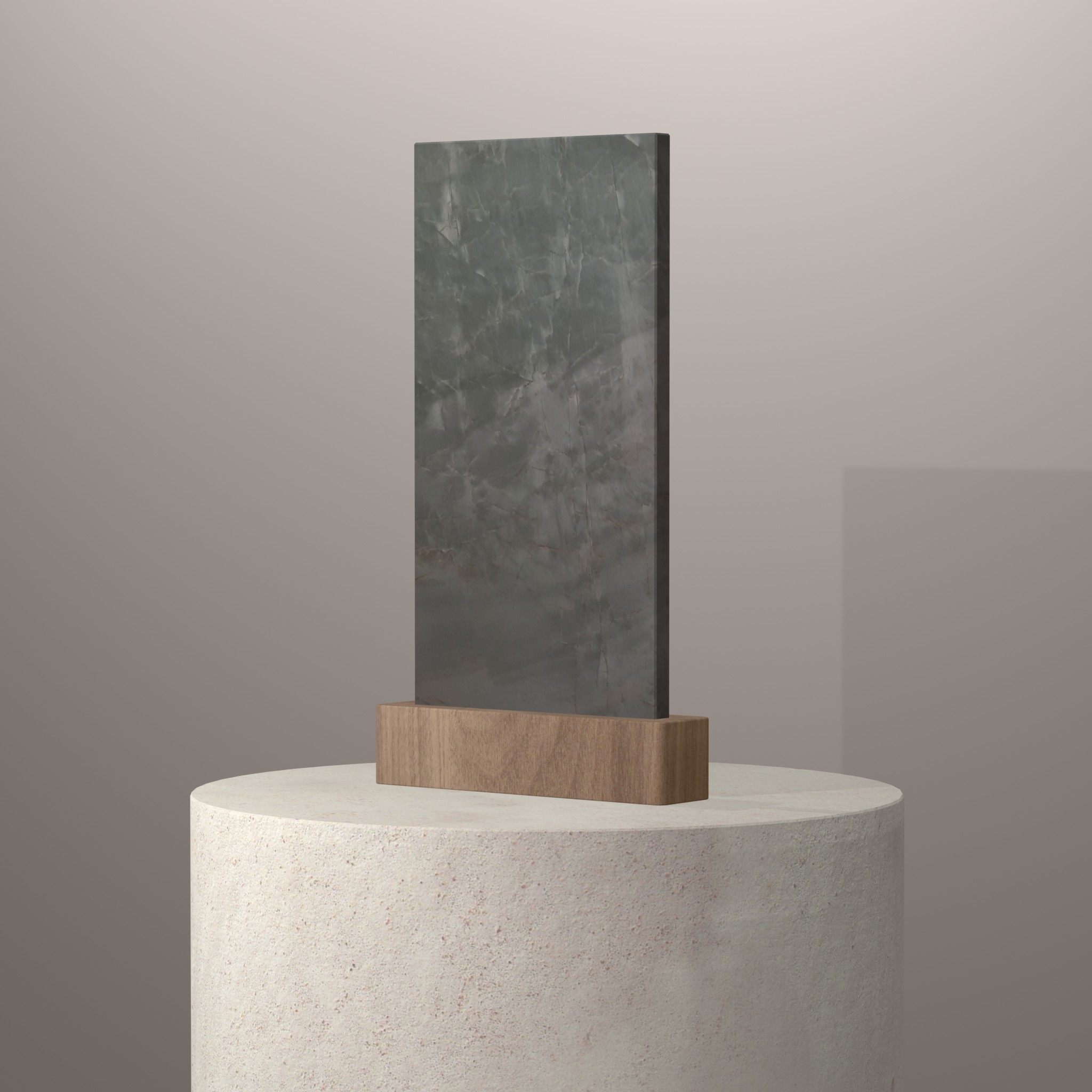 Rendu 3D du coloris Vert Menthol sur piédestal