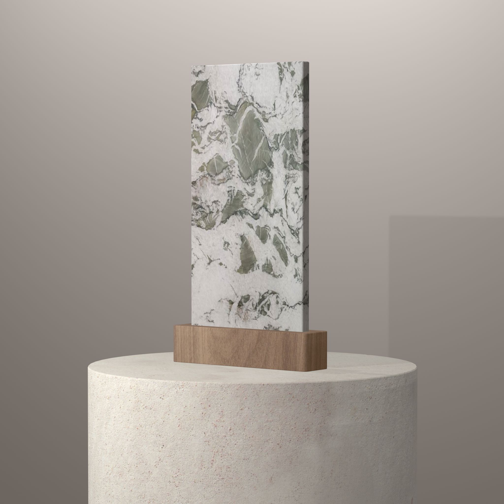 Rendu 3D du coloris Moon Ray sur piédestal