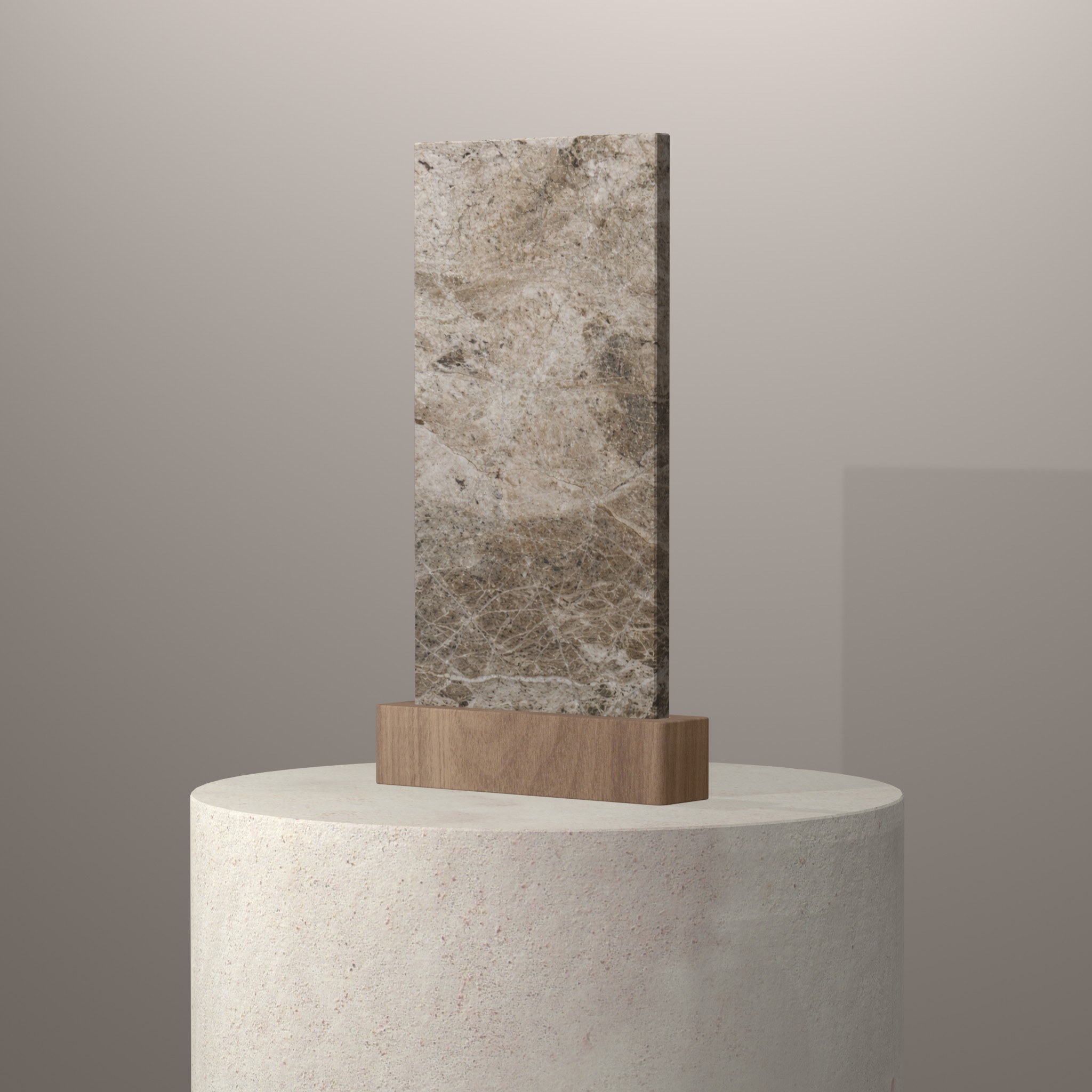 Rendu 3D du coloris Venaria sur piédestal