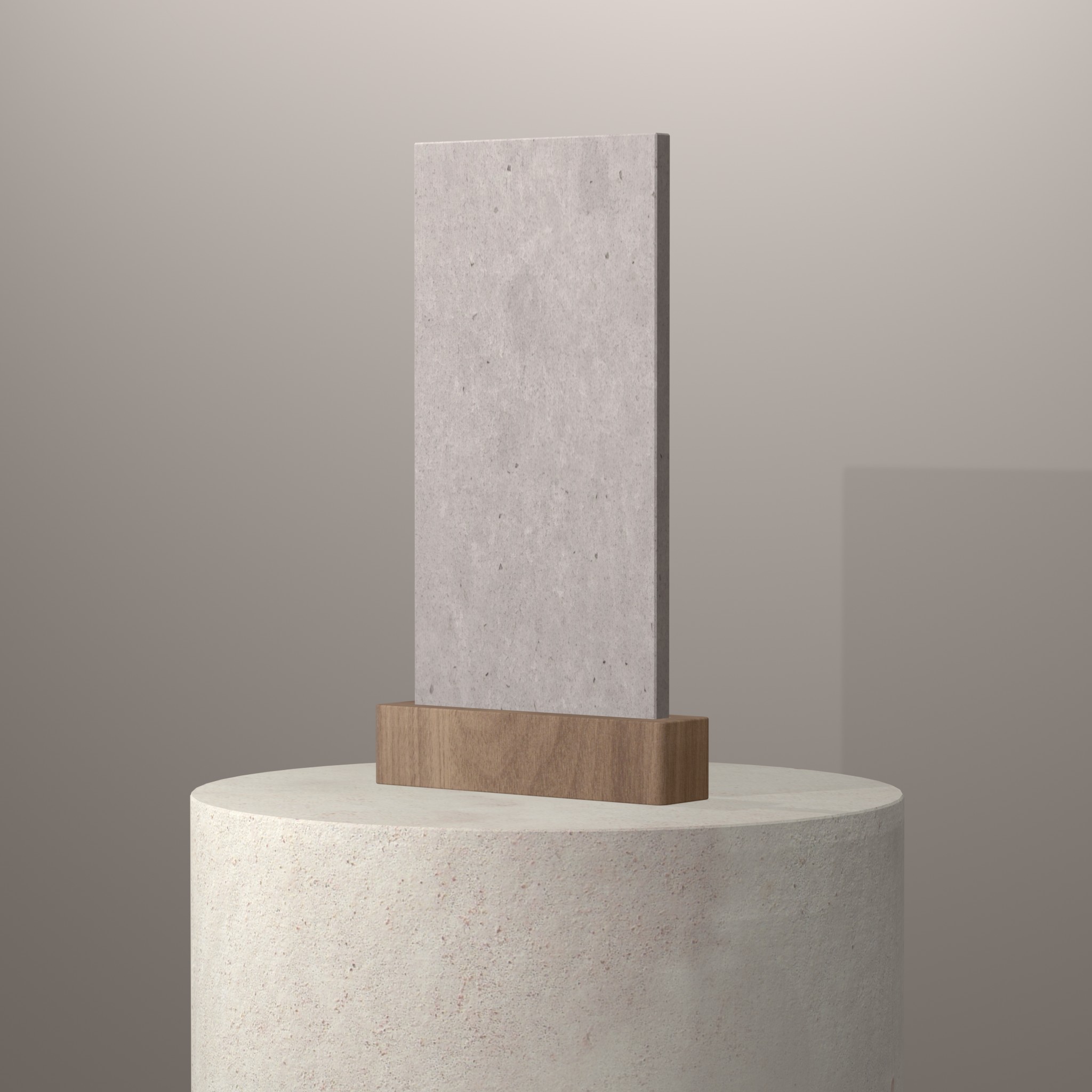 Rendu 3D du coloris Apollon sur piédestal