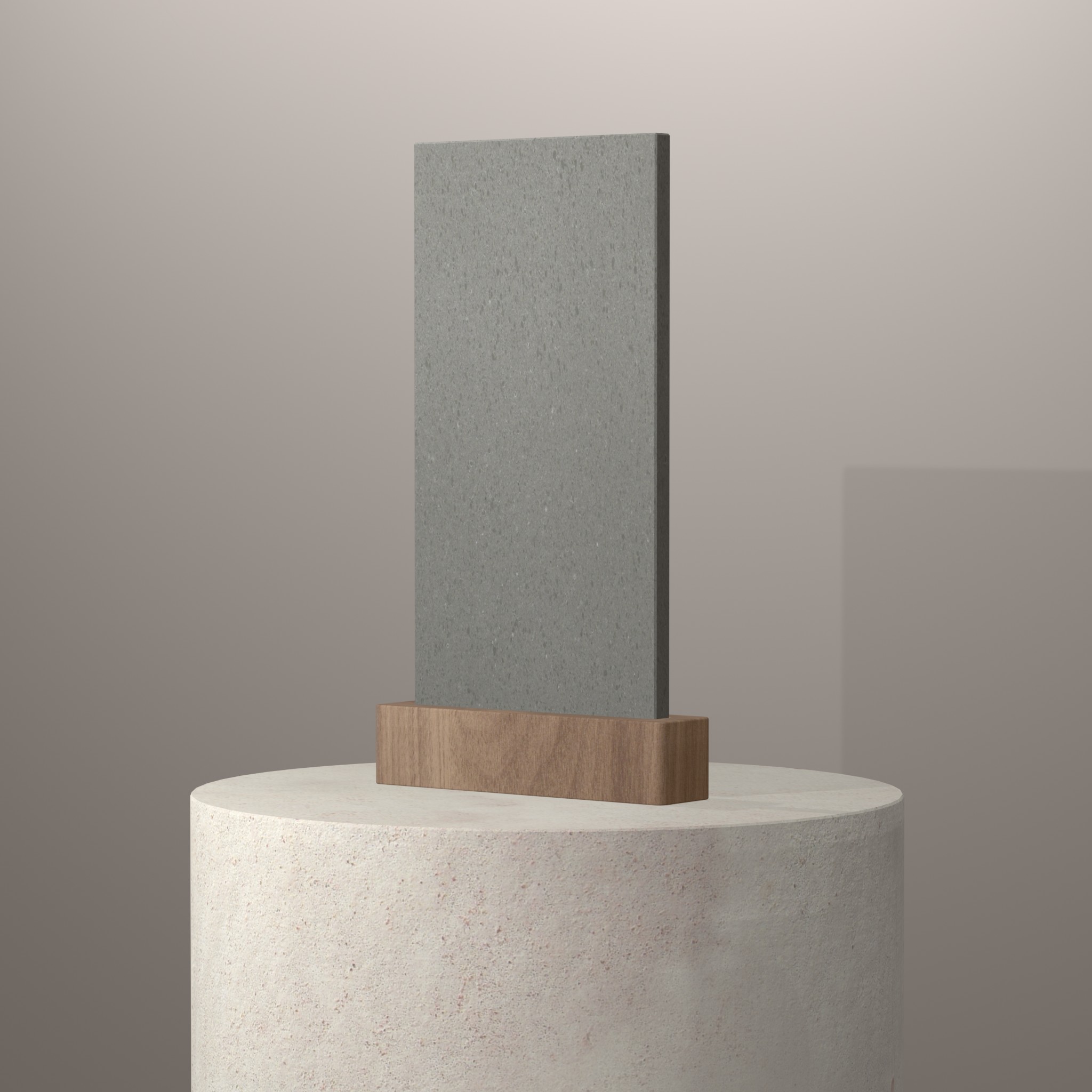 Rendu 3D du coloris Athos sur piédestal