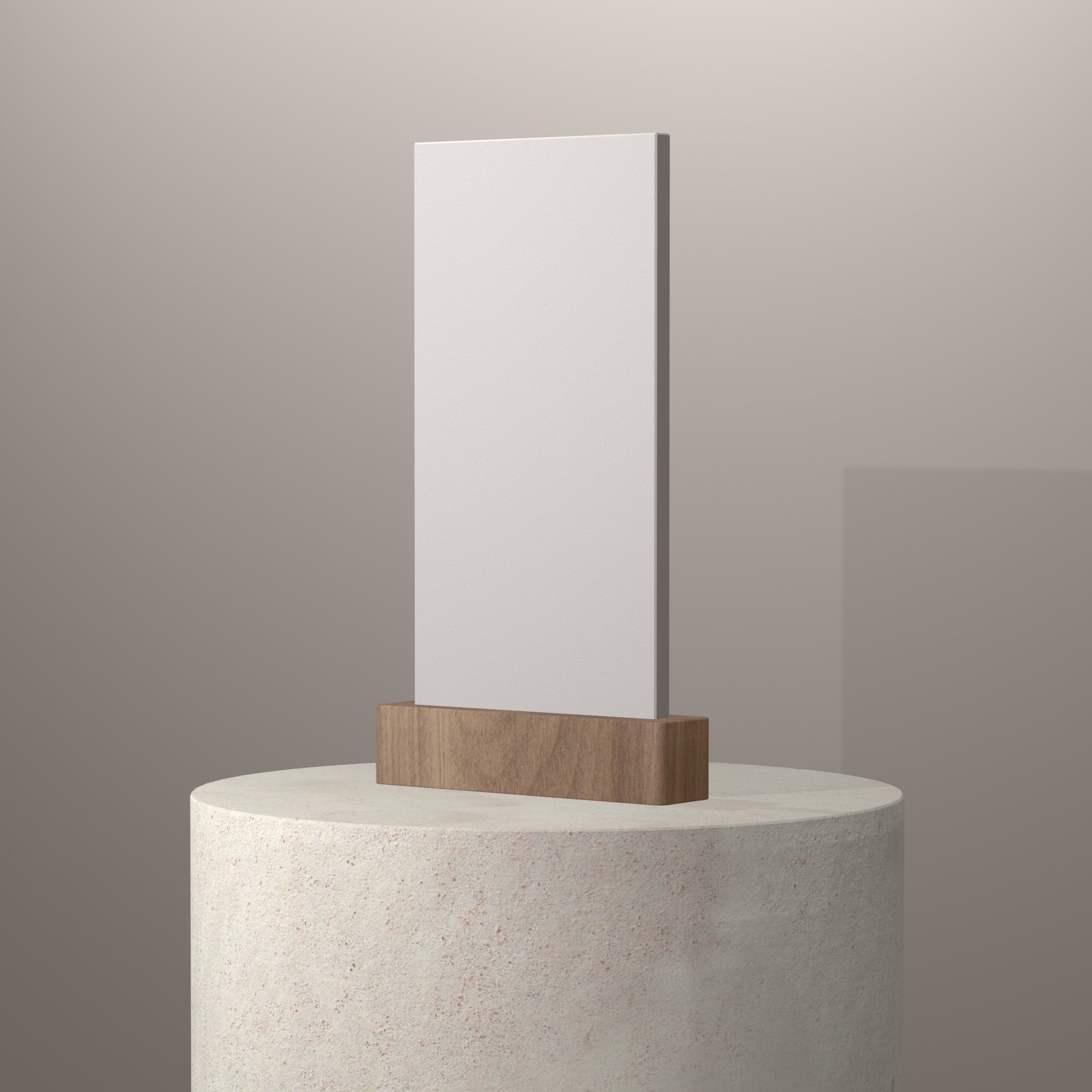 Rendu 3D du coloris Glaciar sur piédestal