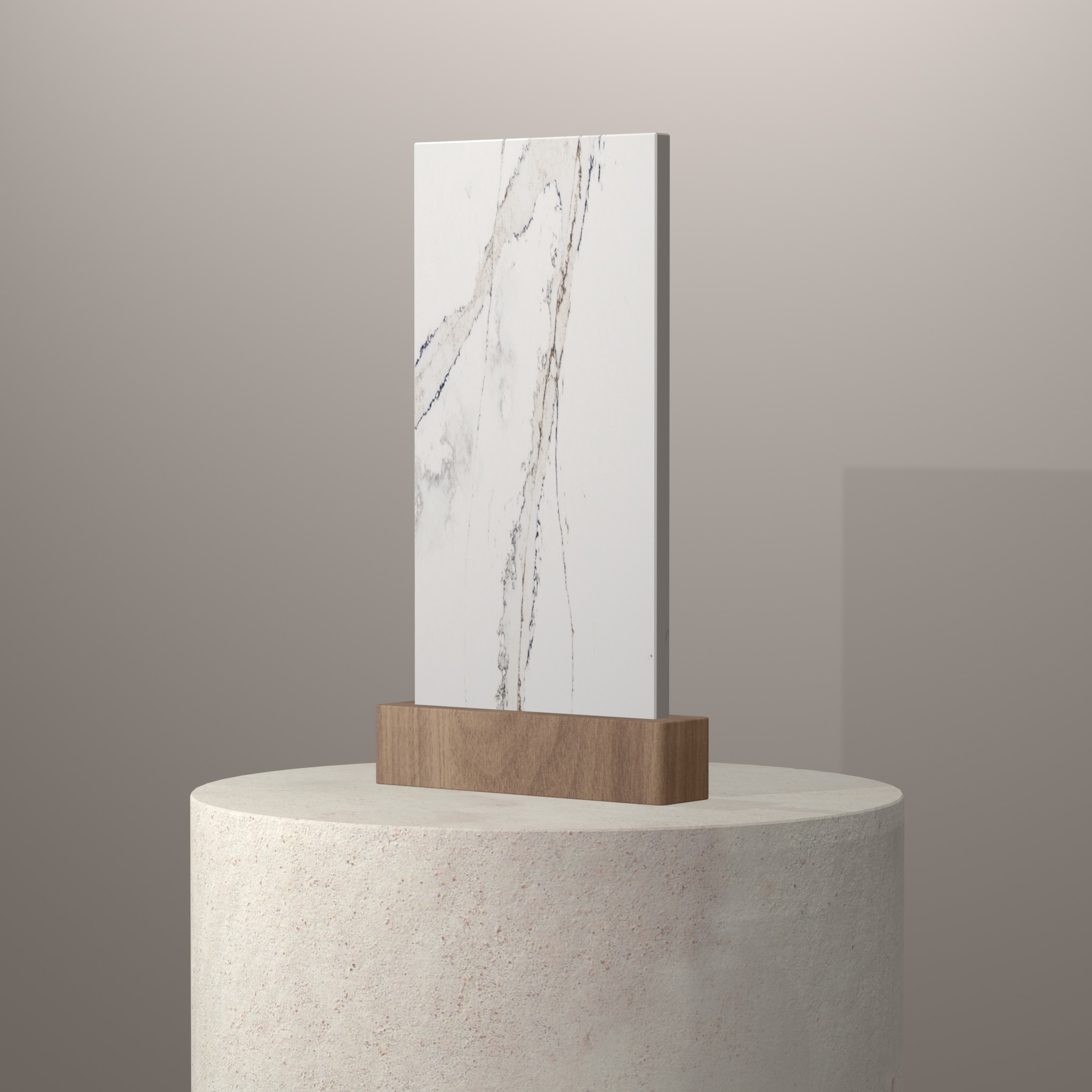 Rendu 3D du coloris Luxury Borghini sur piédestal